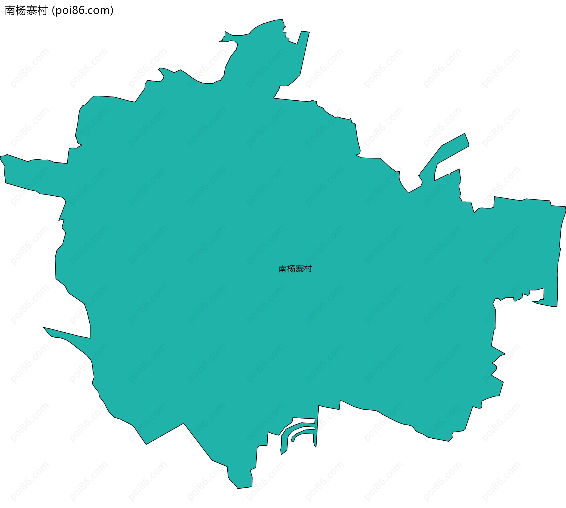 南杨寨村边界地图