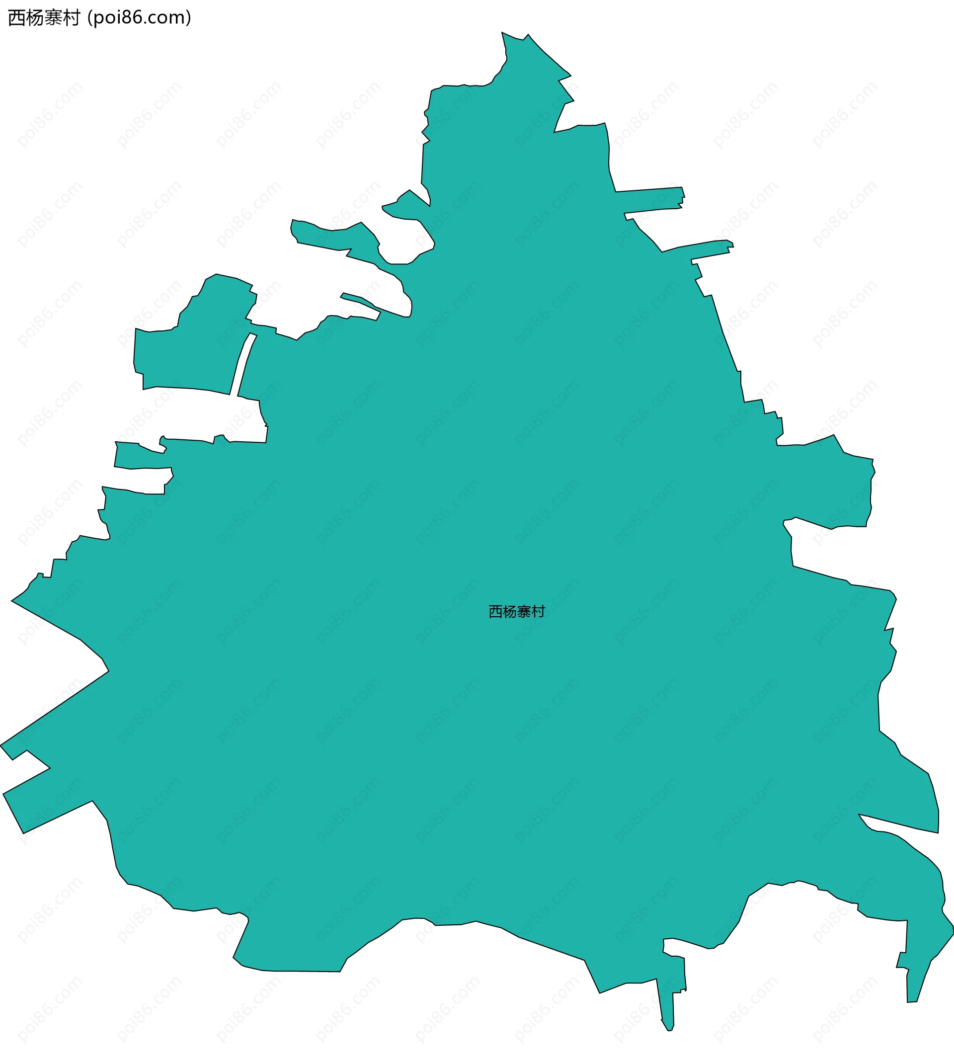 西杨寨村边界地图