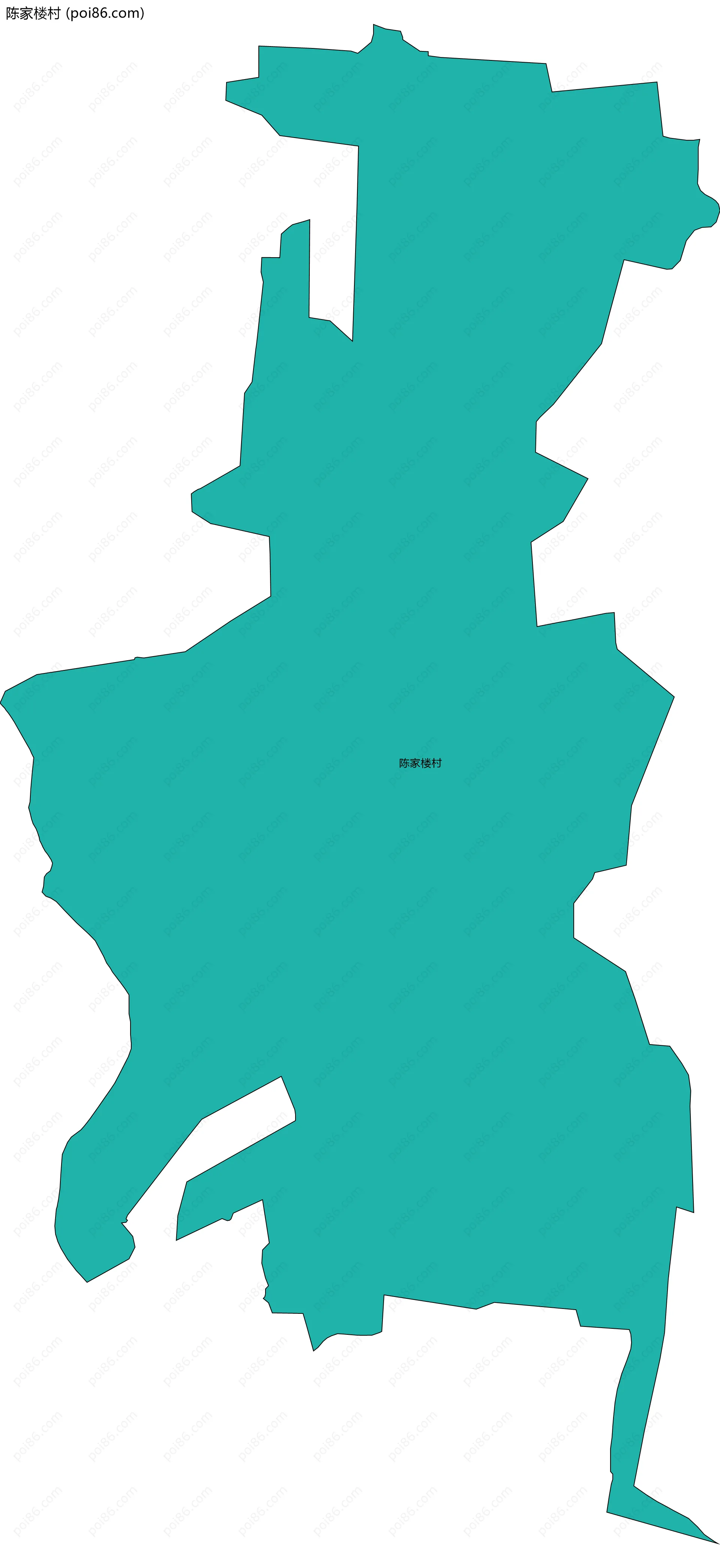 陈家楼村边界地图