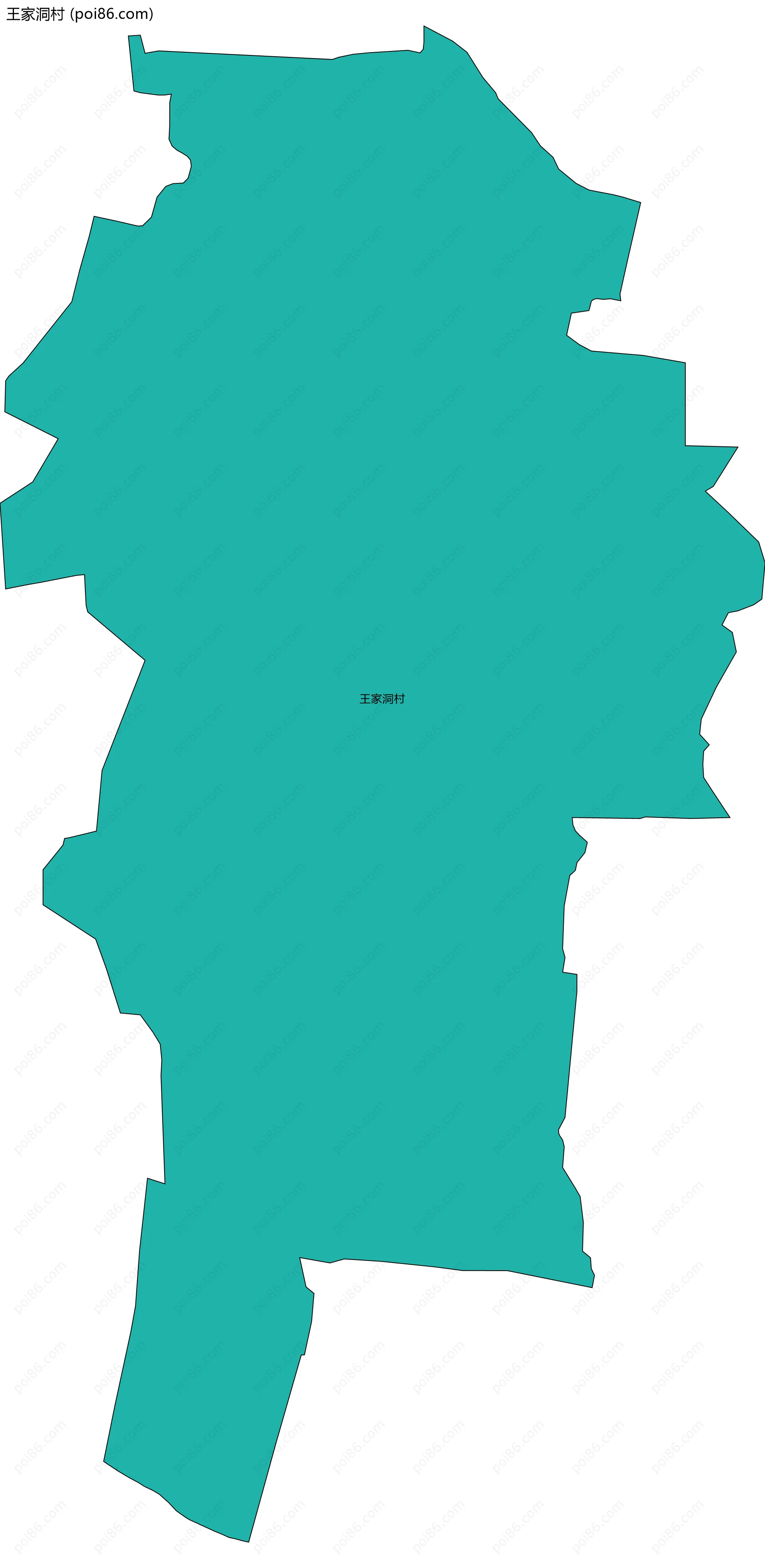 王家洞村边界地图