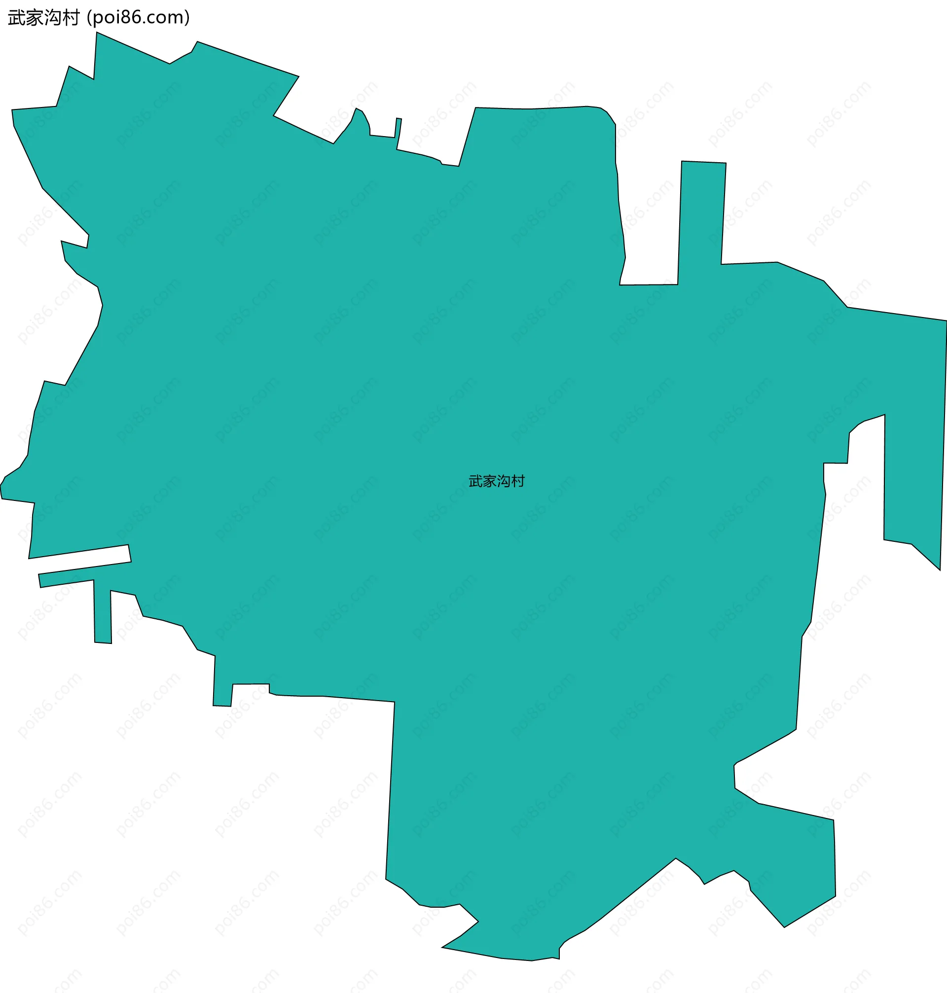 武家沟村边界地图
