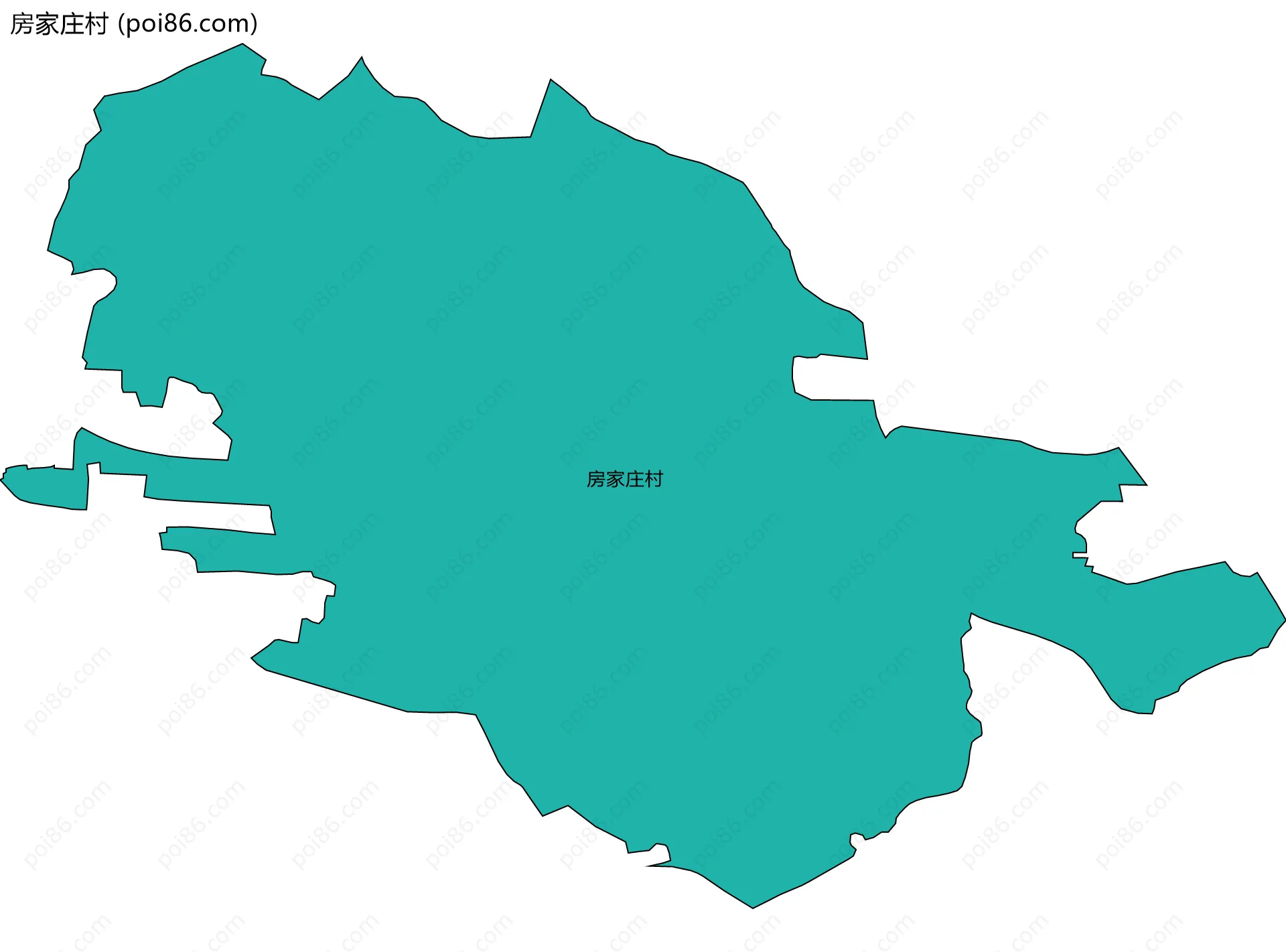 房家庄村边界地图