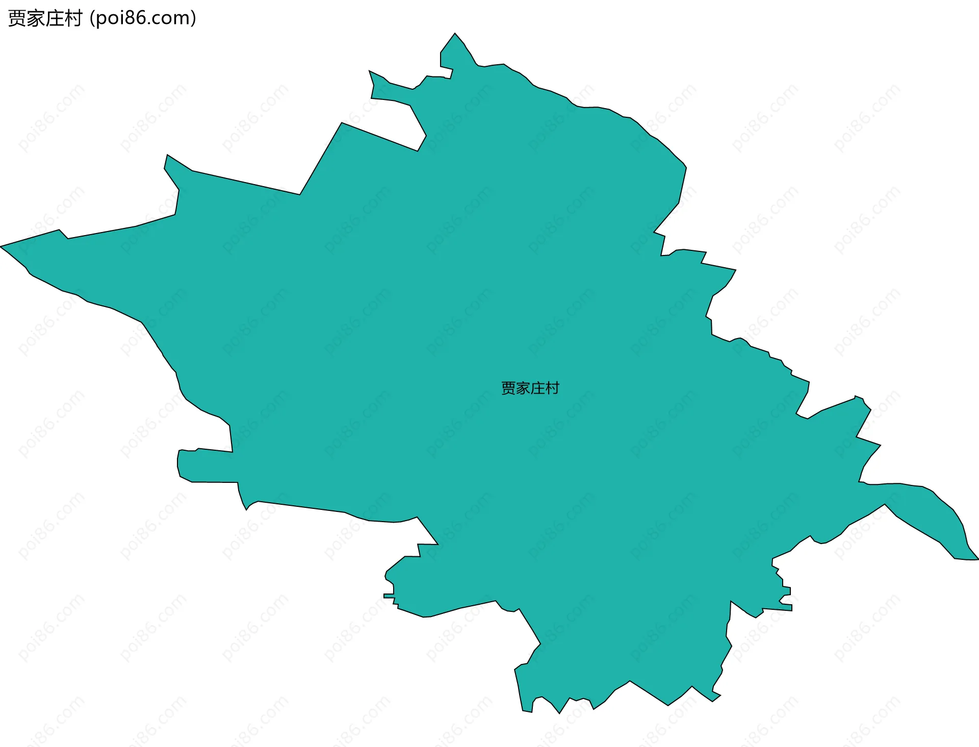贾家庄村边界地图