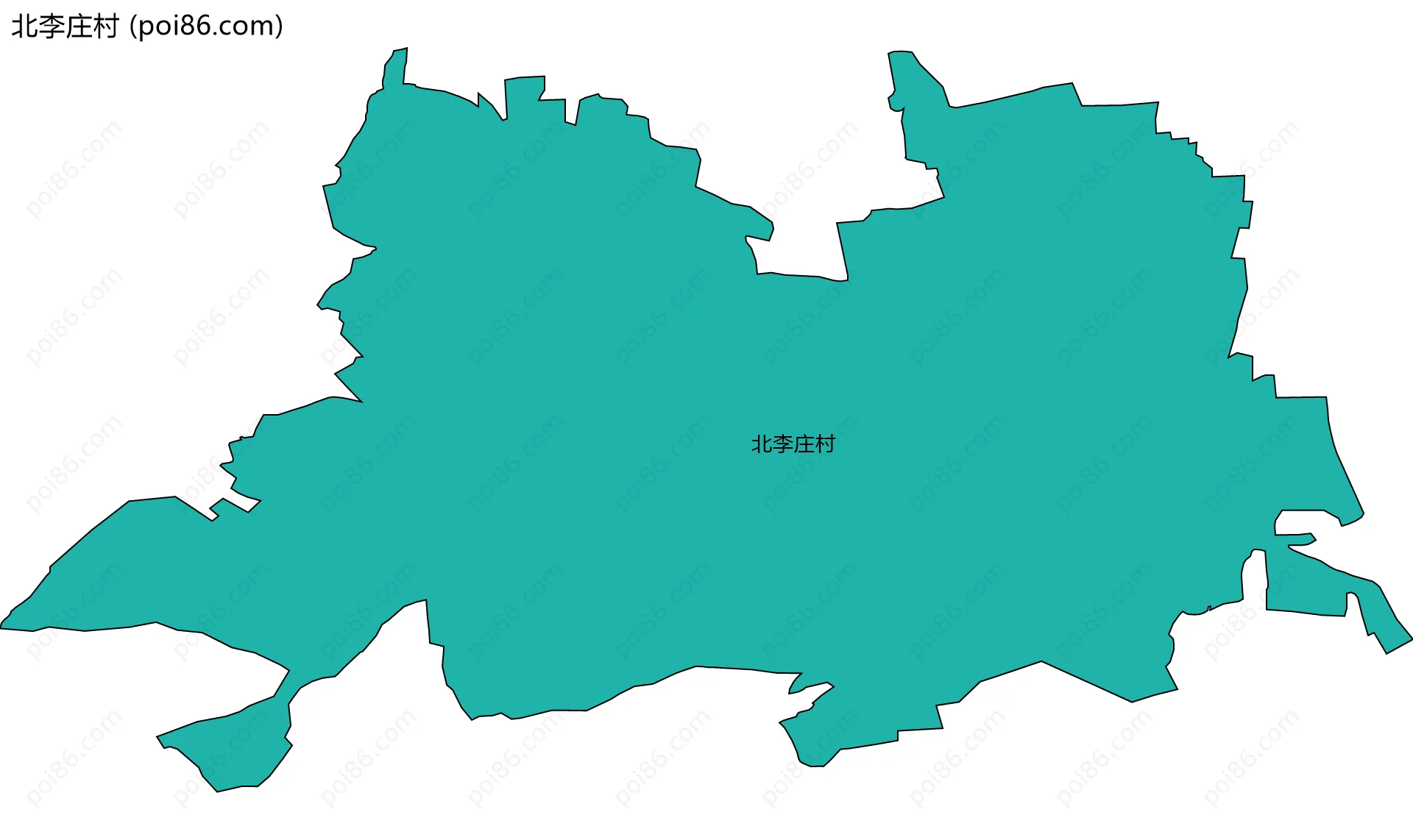 北李庄村边界地图