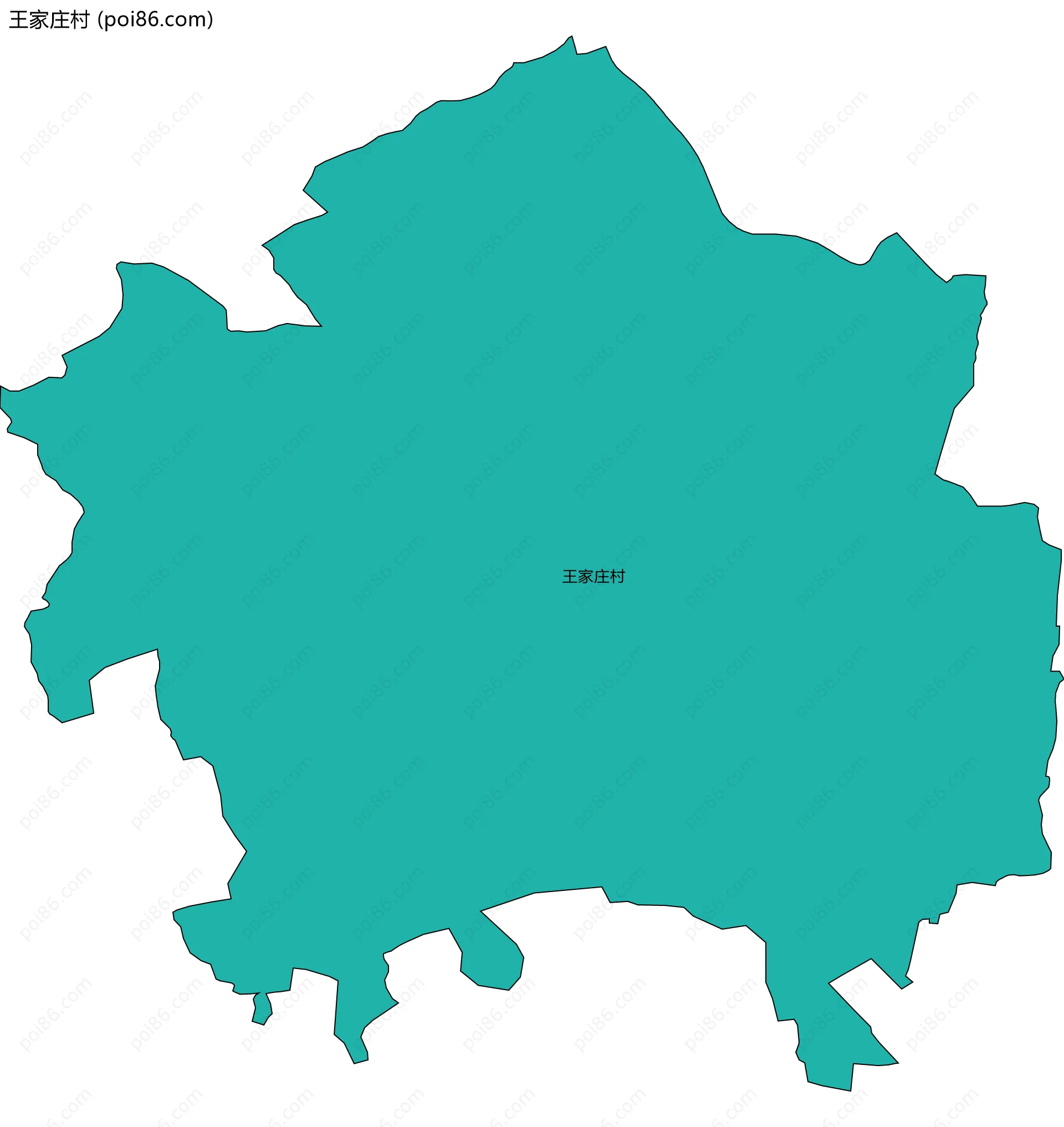 王家庄村边界地图