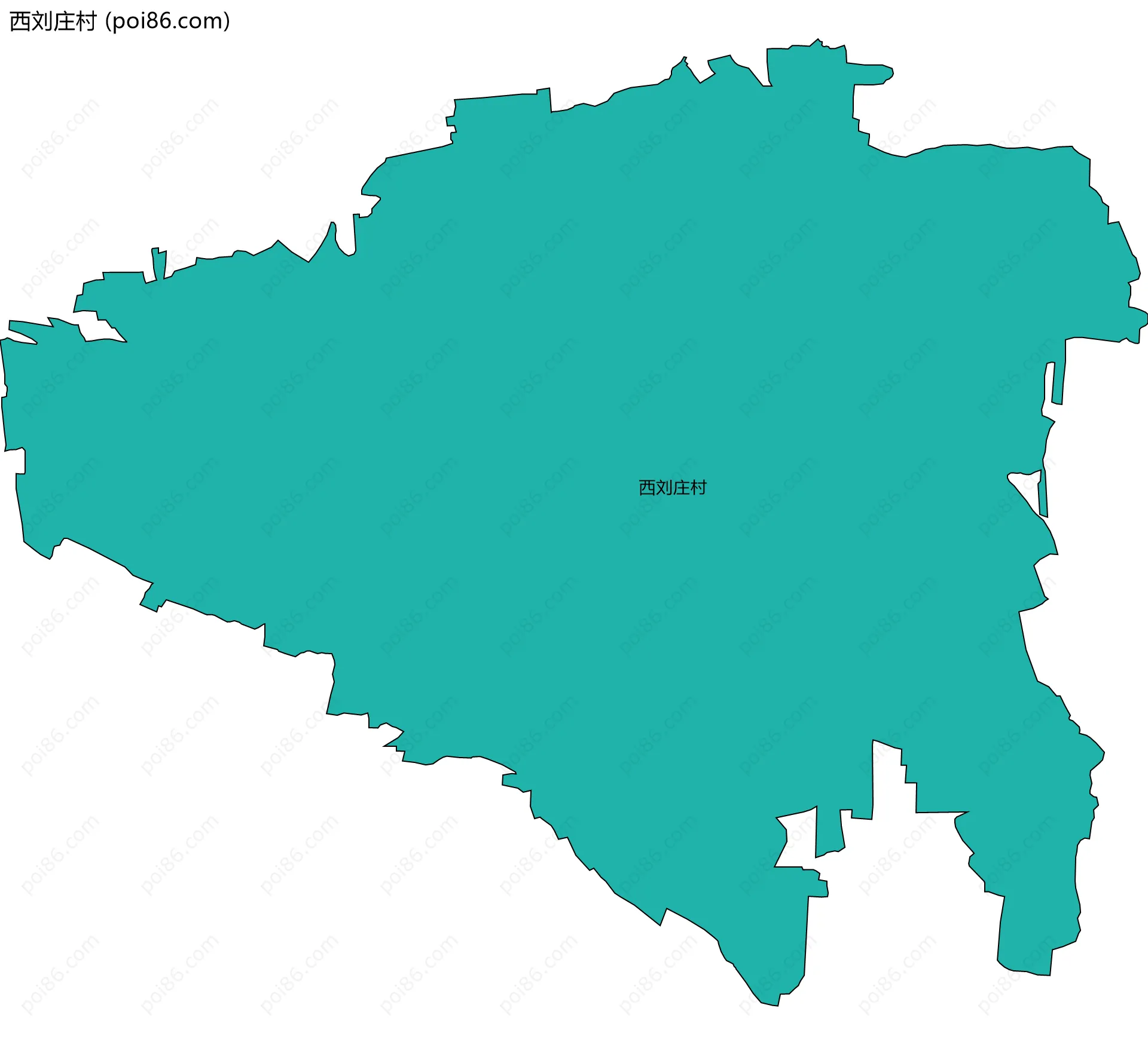 西刘庄村边界地图