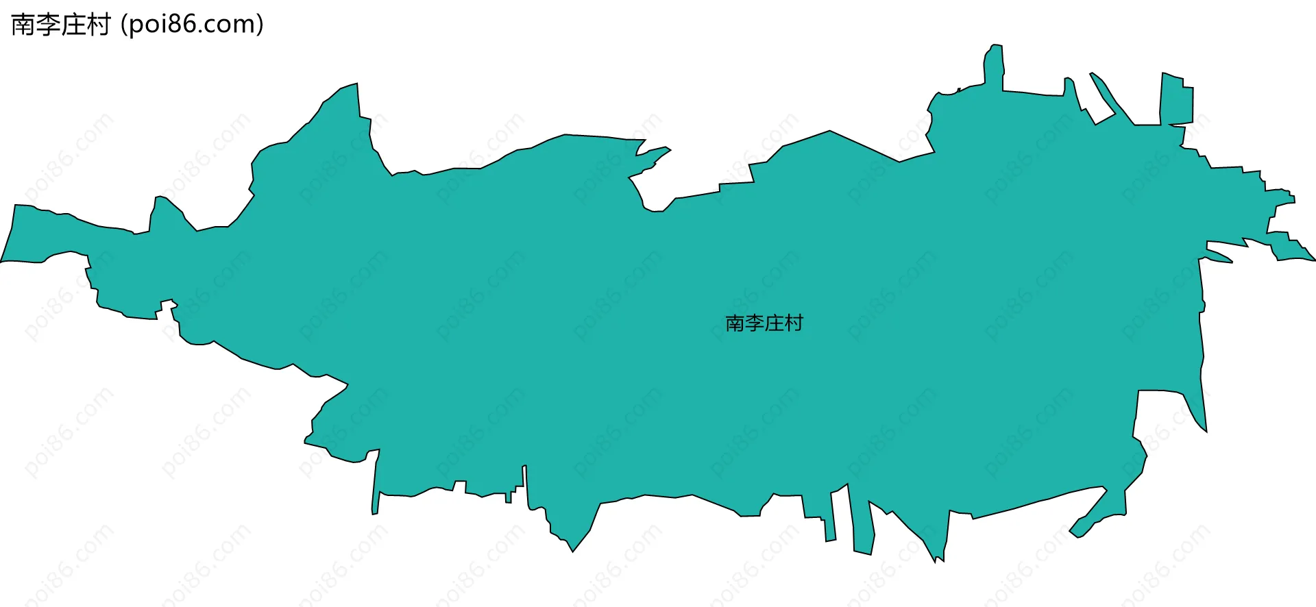 南李庄村边界地图