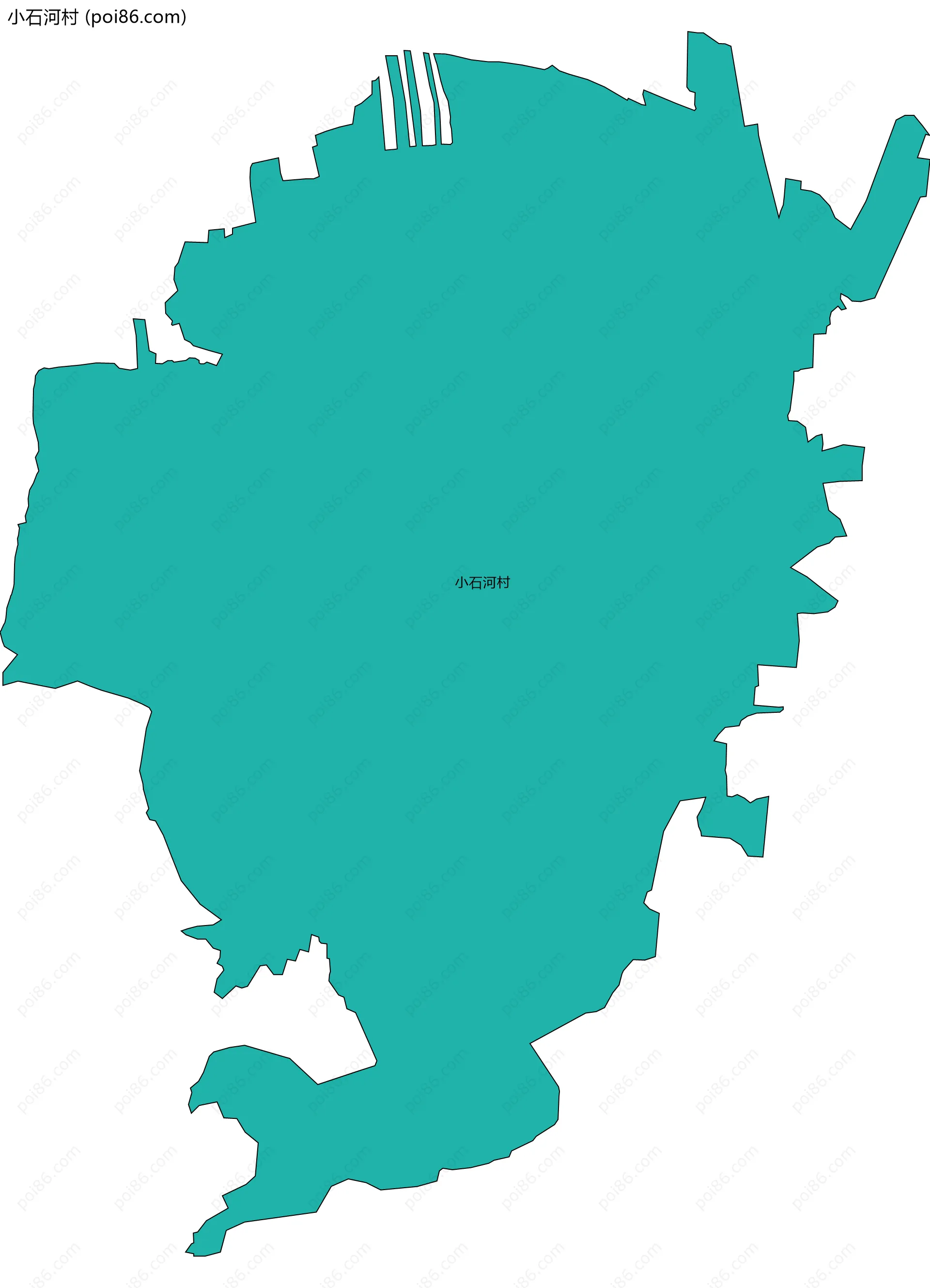 小石河村边界地图