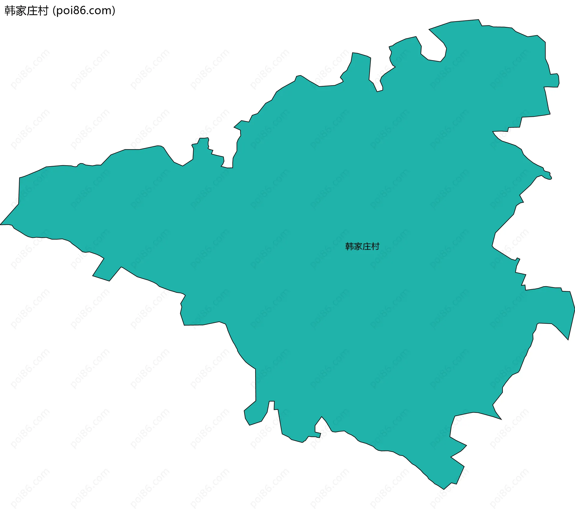 韩家庄村边界地图