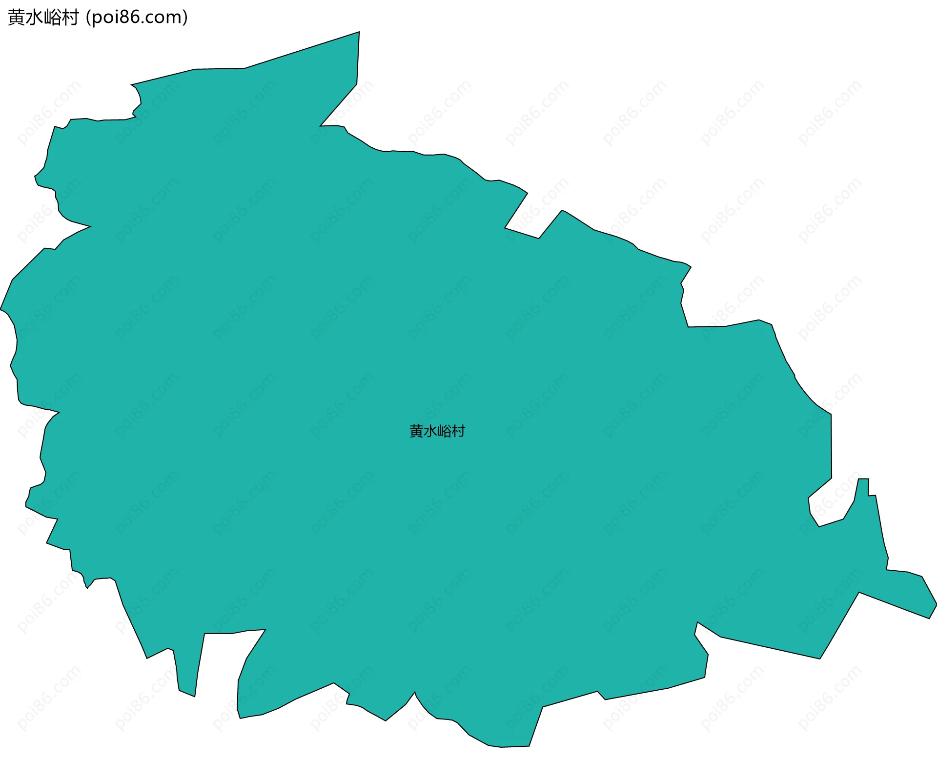 黄水峪村边界地图
