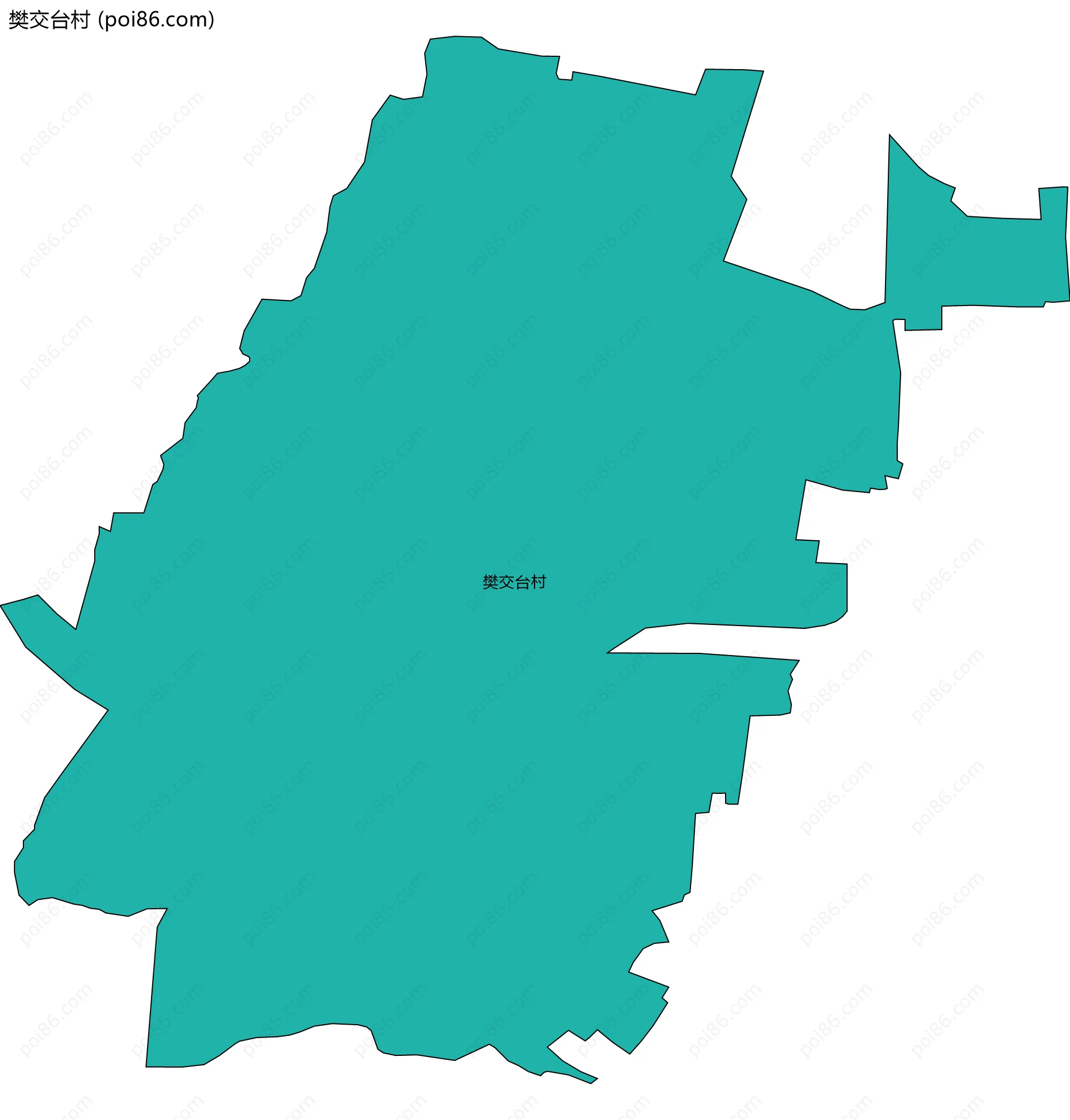 樊交台村边界地图