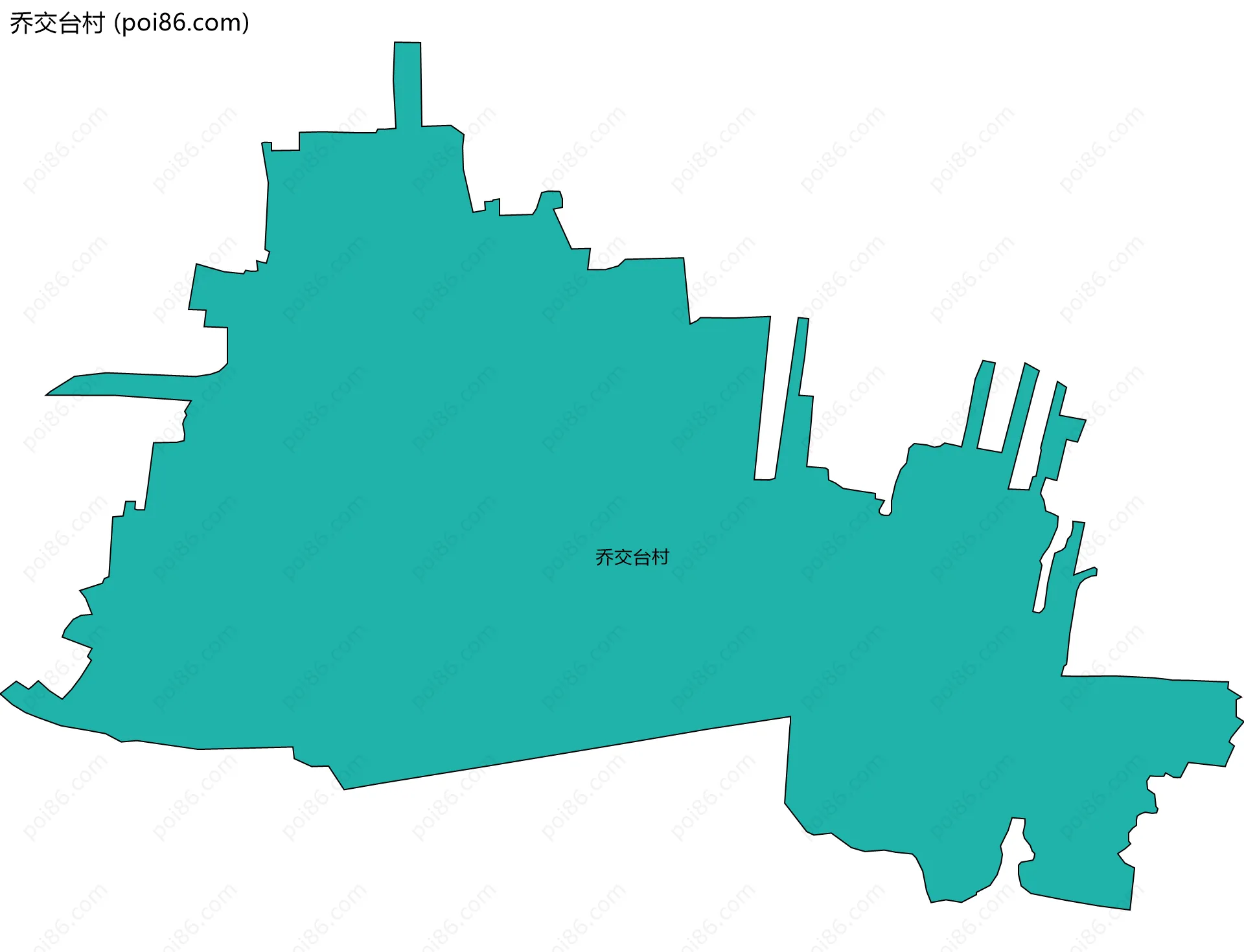 乔交台村边界地图