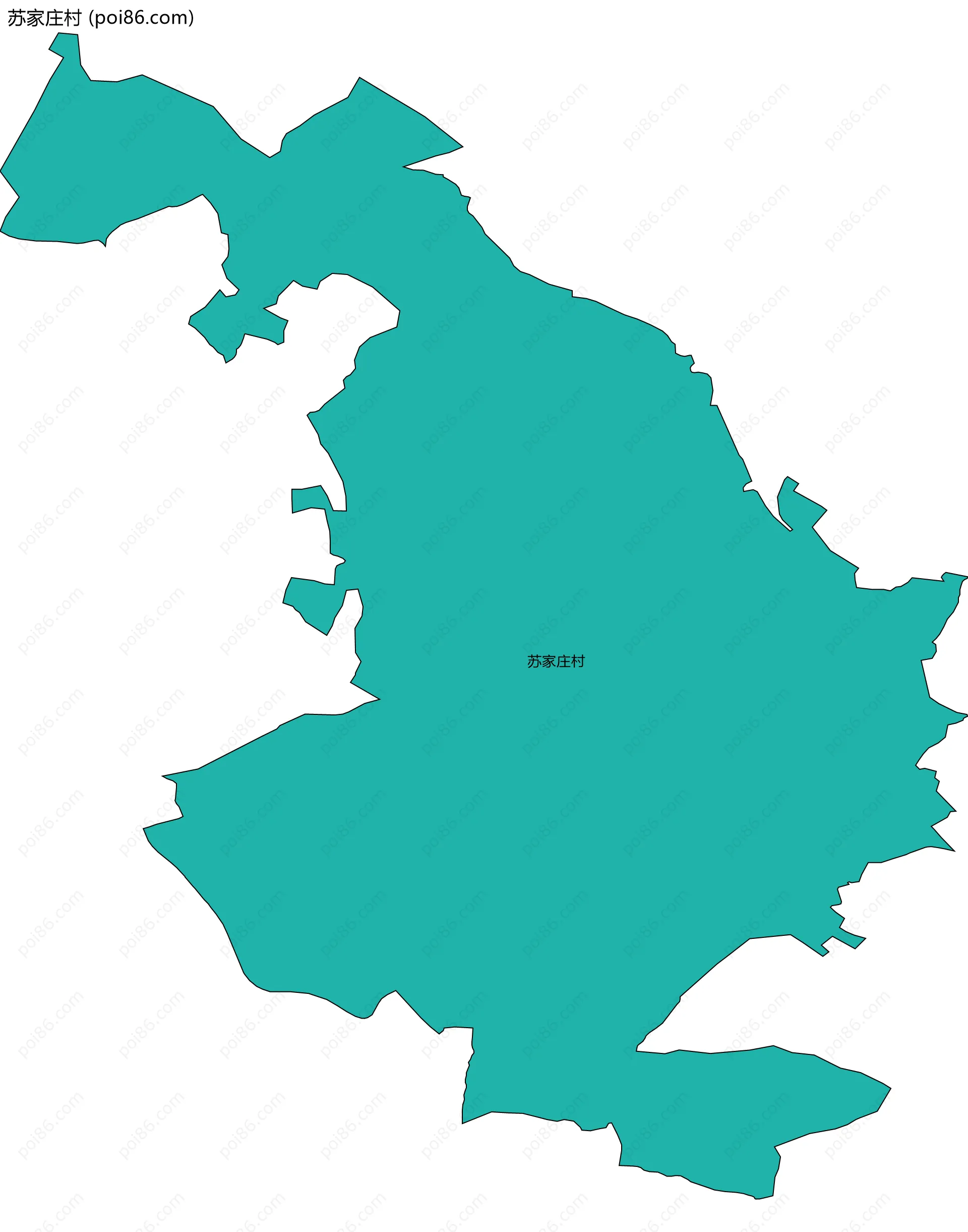 苏家庄村边界地图