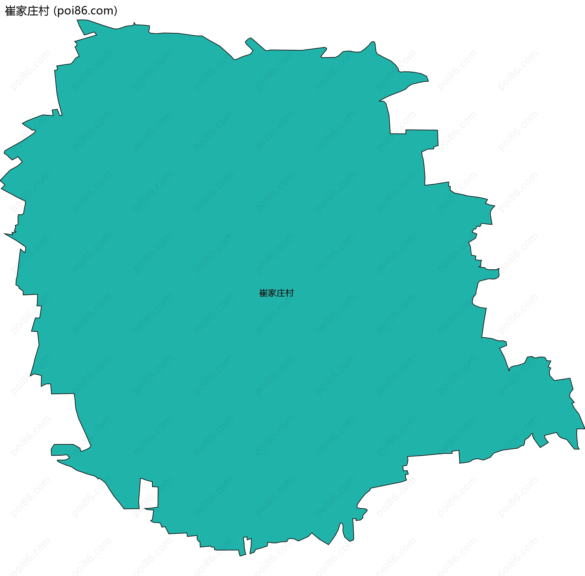 崔家庄村边界地图