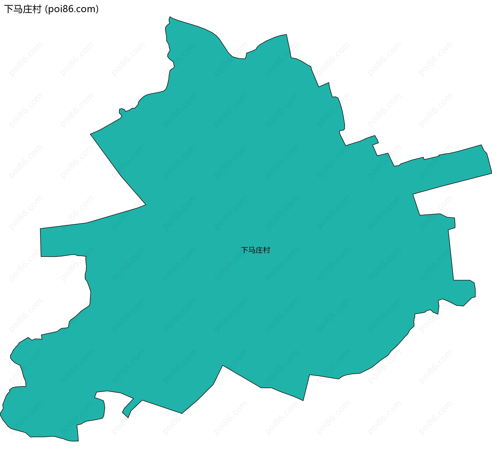 下马庄村边界地图