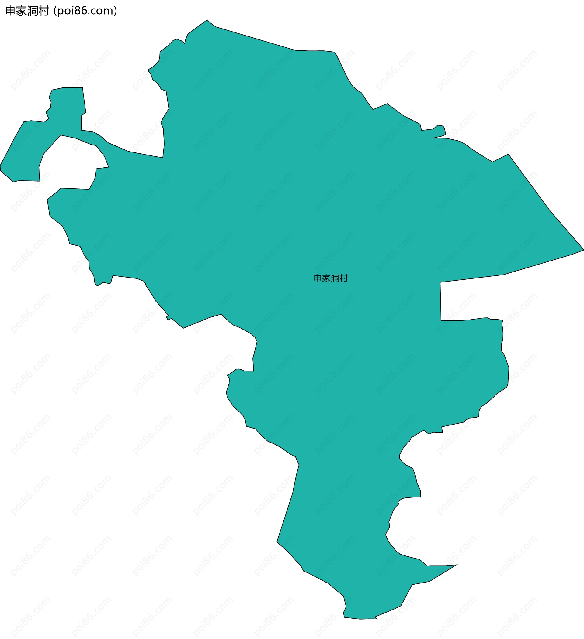 申家洞村边界地图