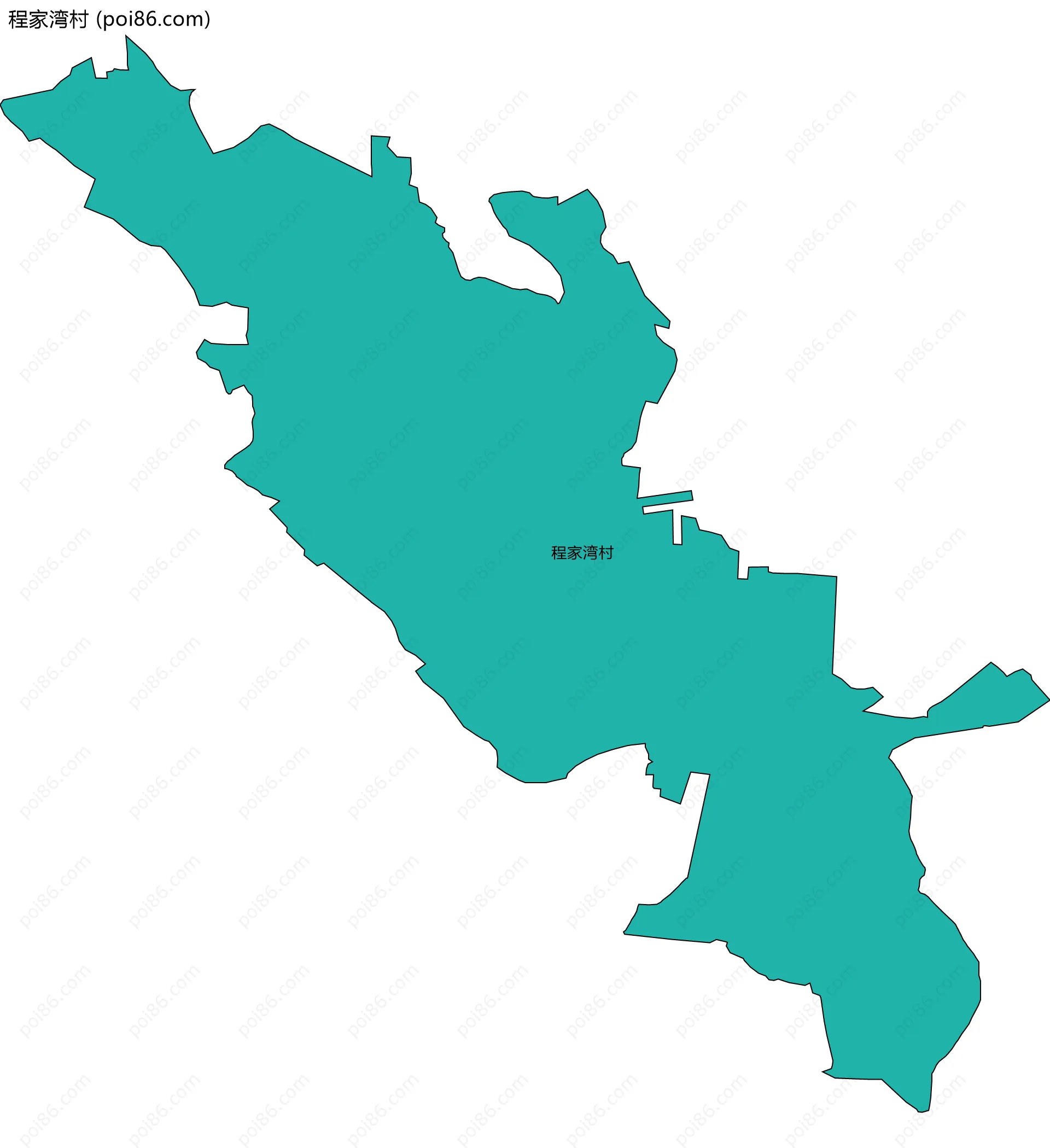 程家湾村边界地图