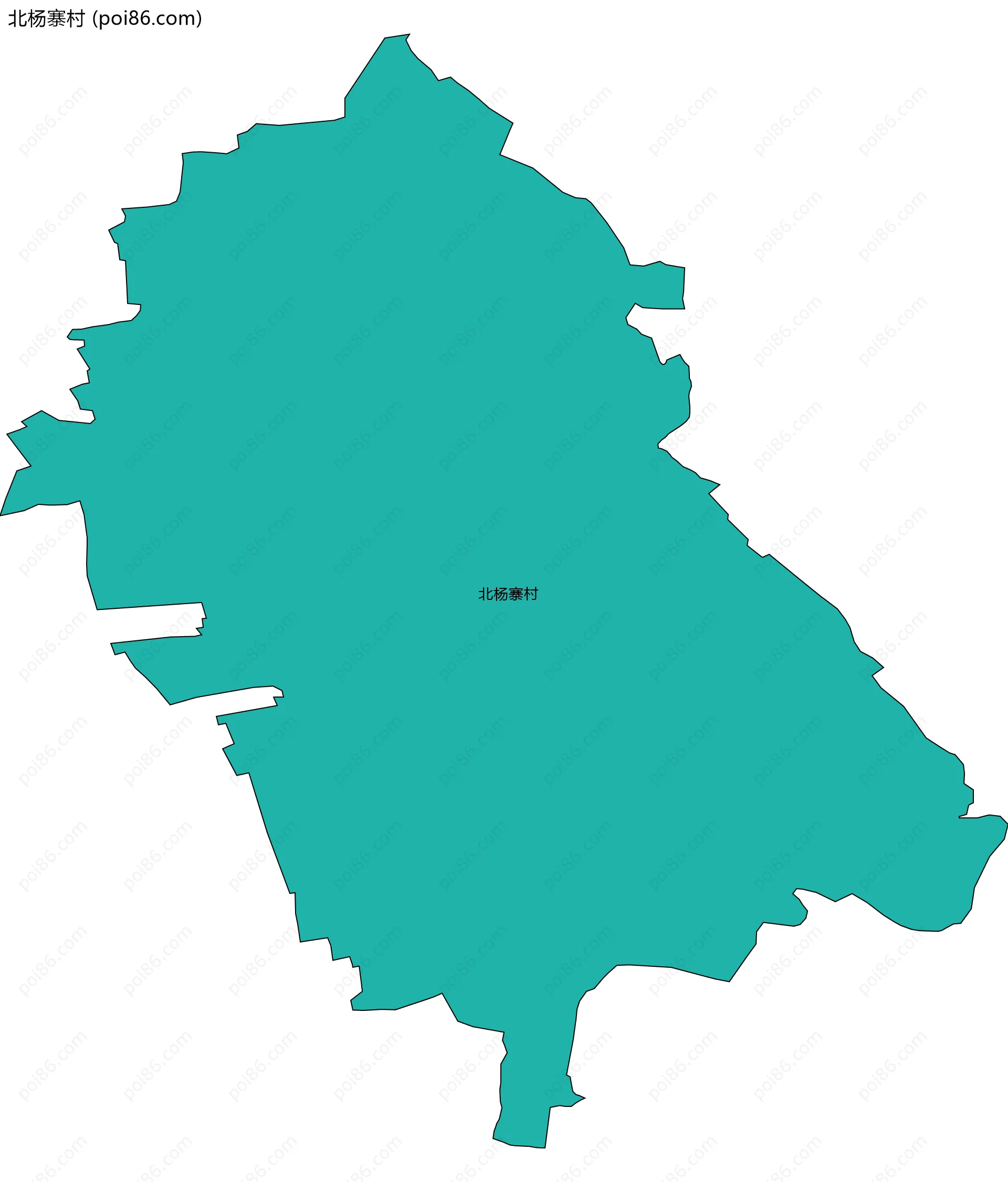 北杨寨村边界地图