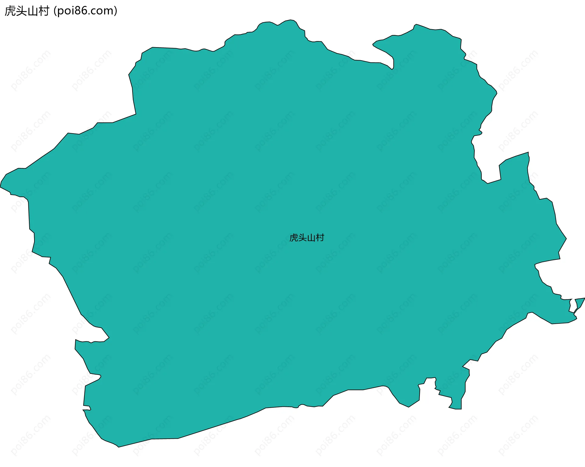 虎头山村边界地图