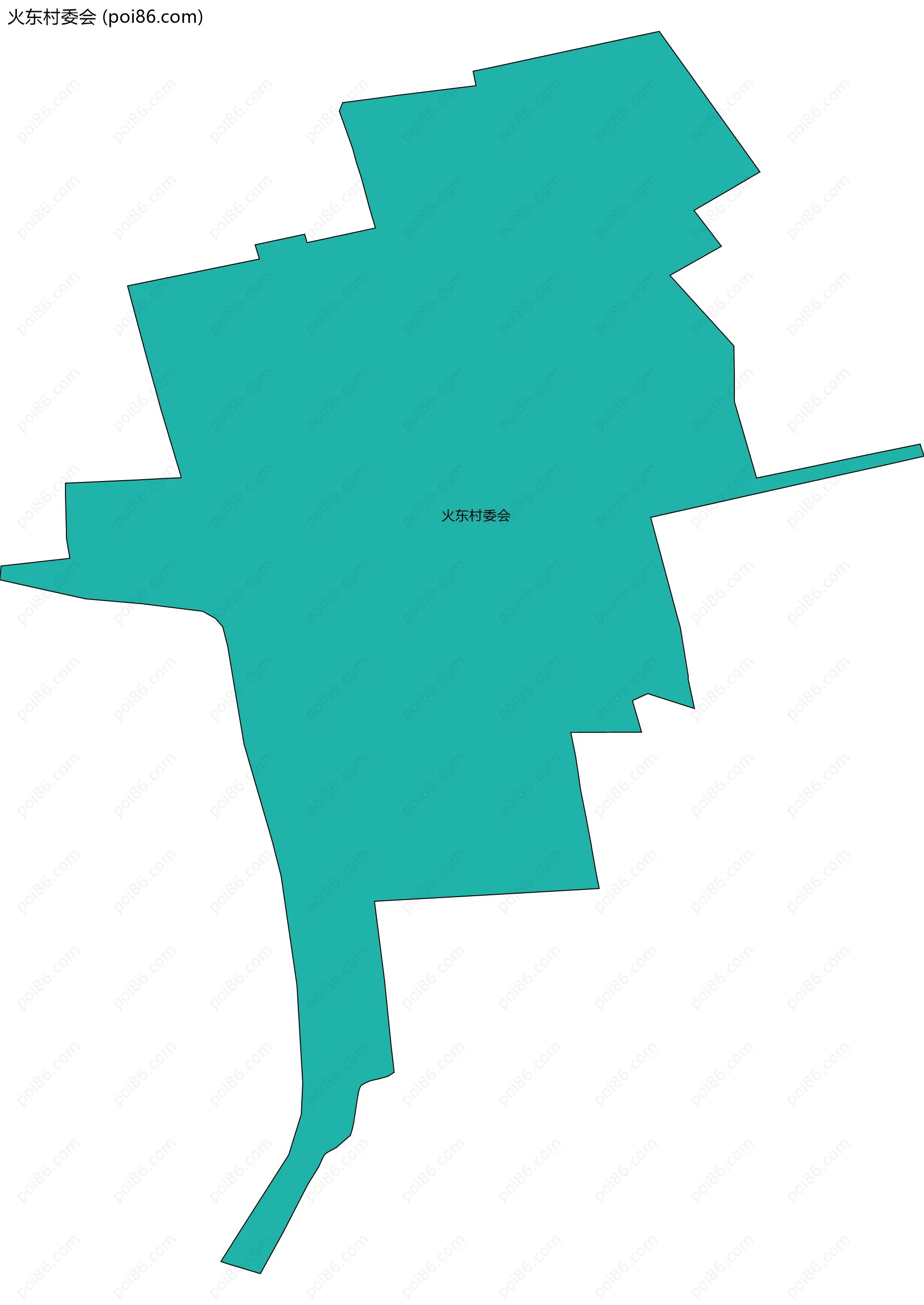 火东村委会边界地图