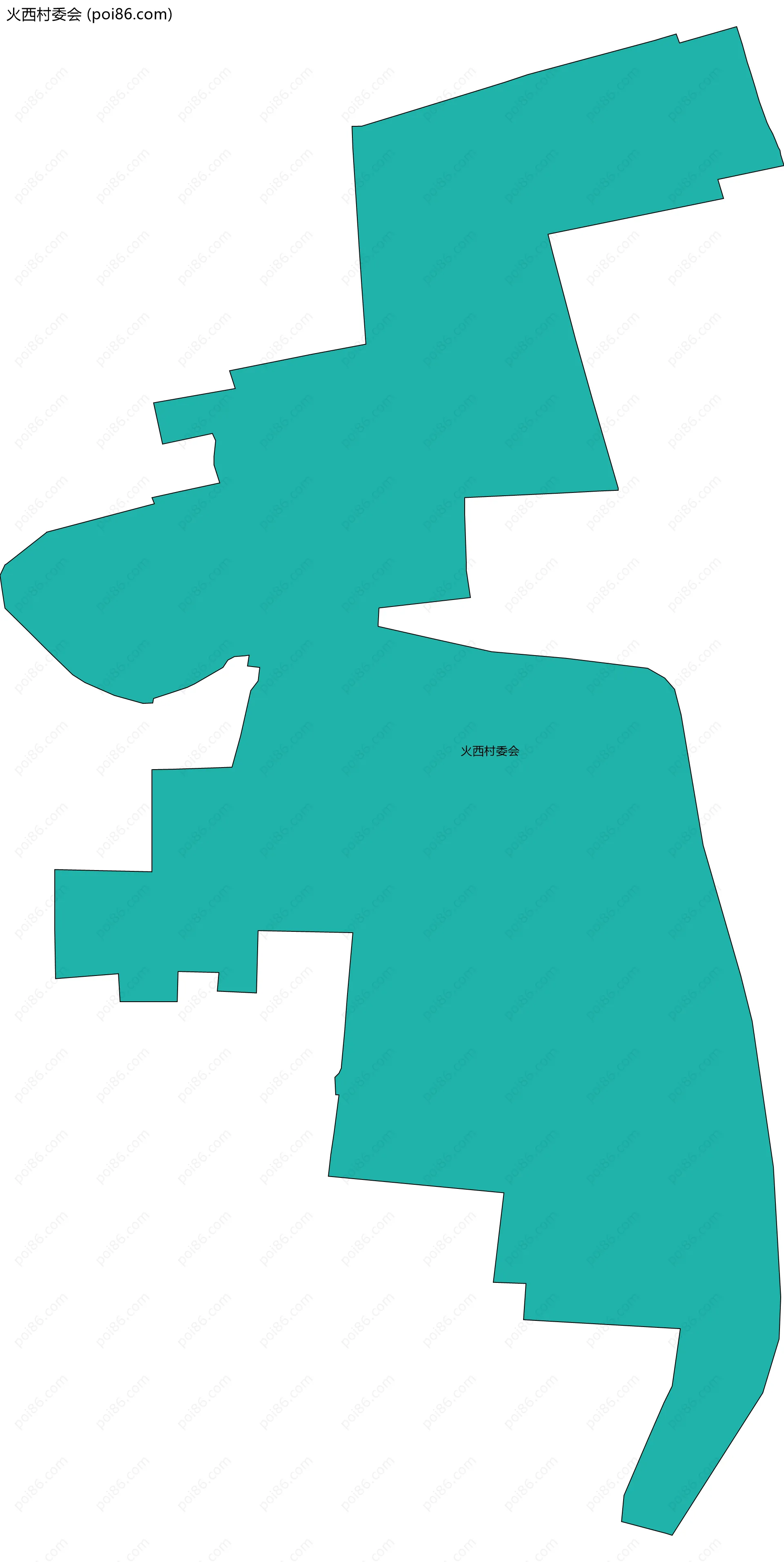 火西村委会边界地图