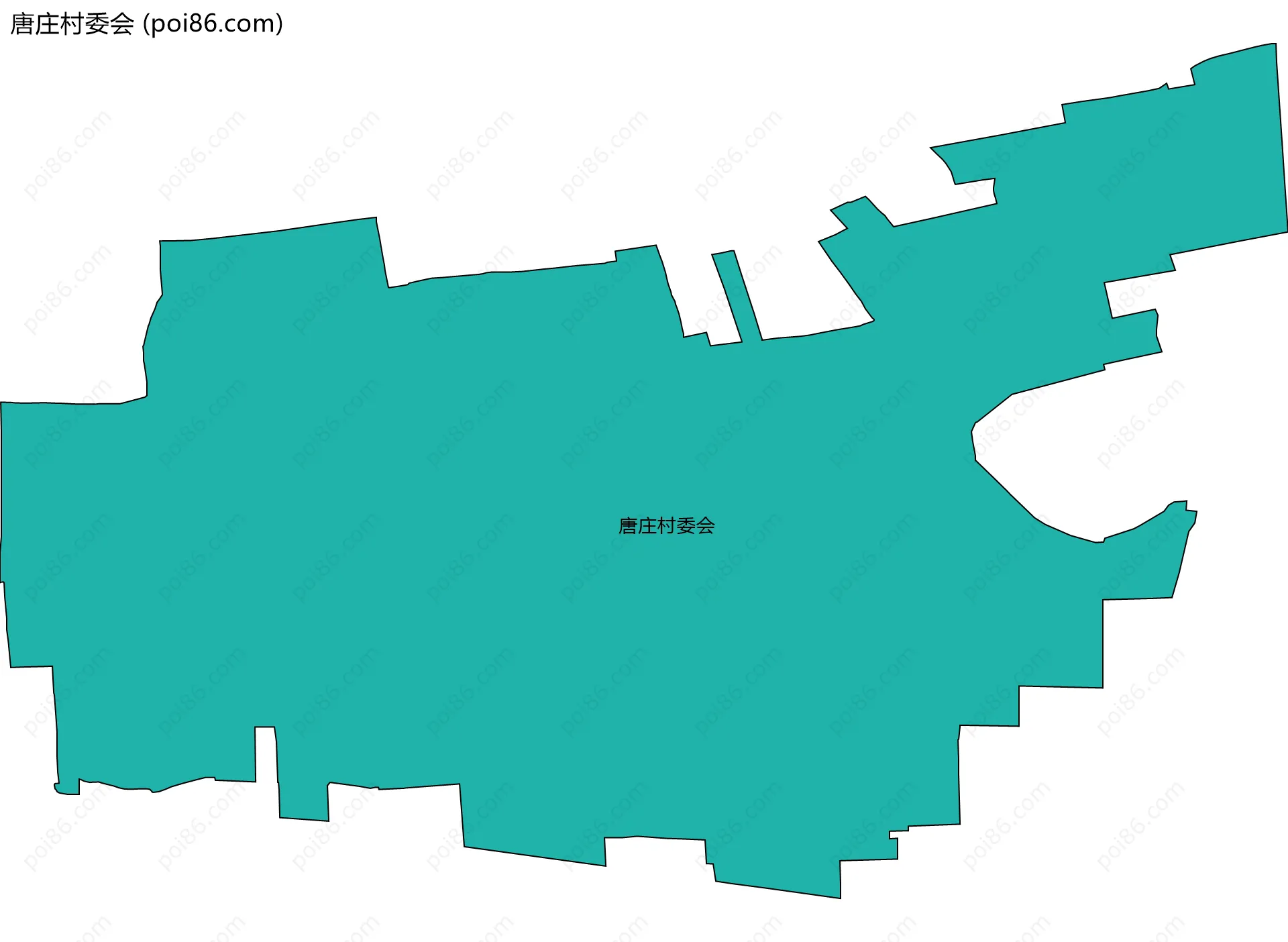 唐庄村委会边界地图