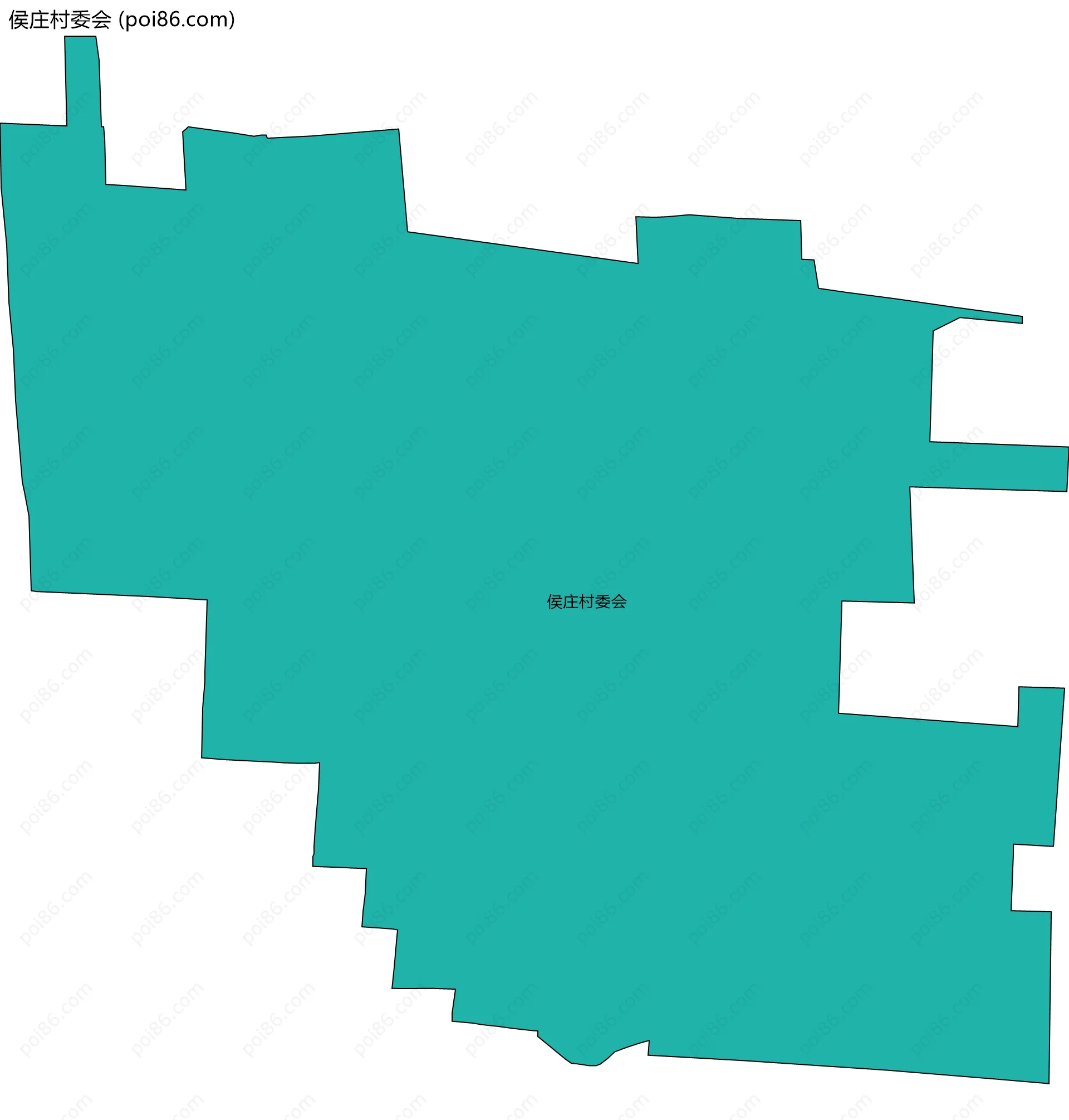 侯庄村委会边界地图