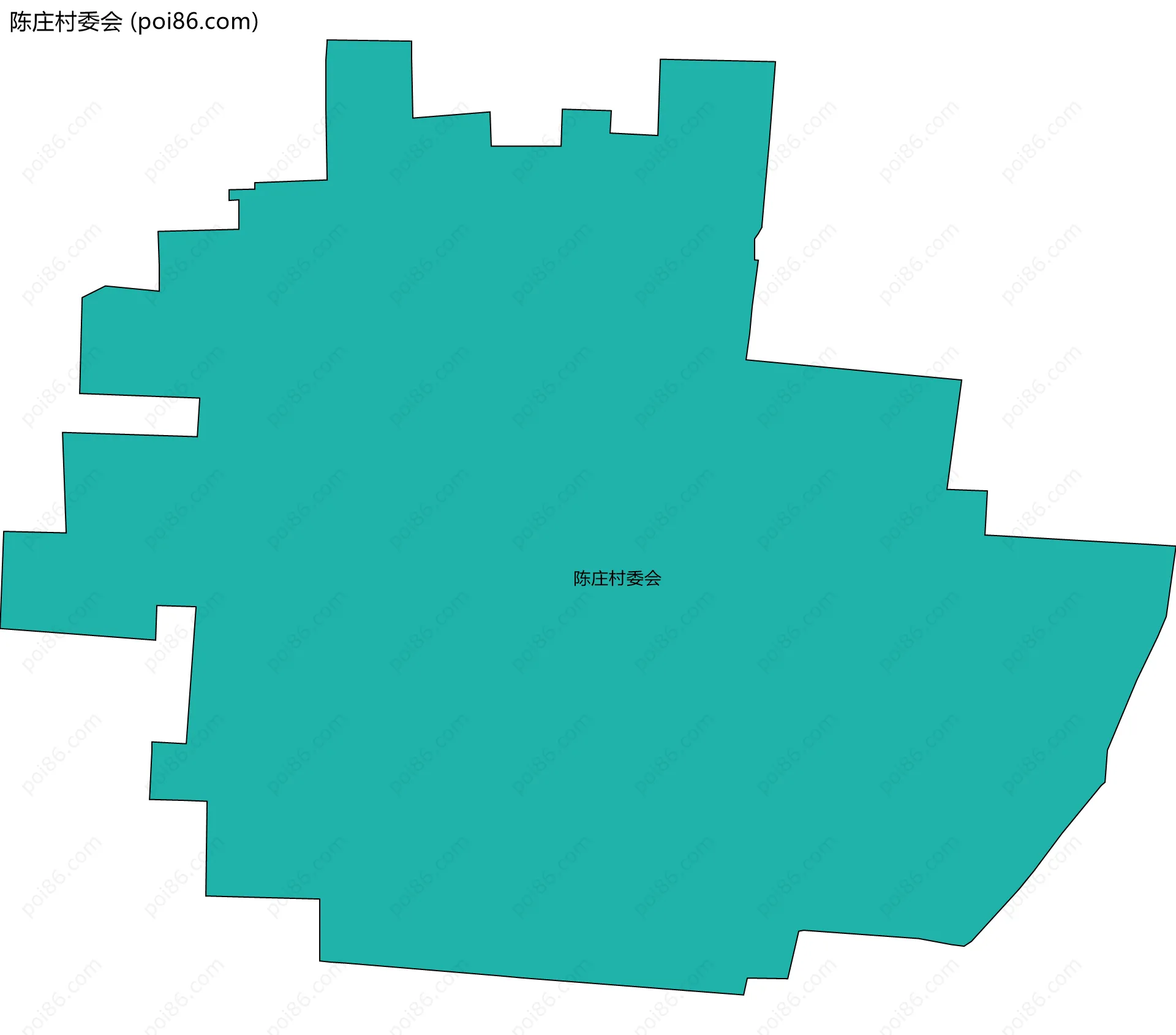 陈庄村委会边界地图