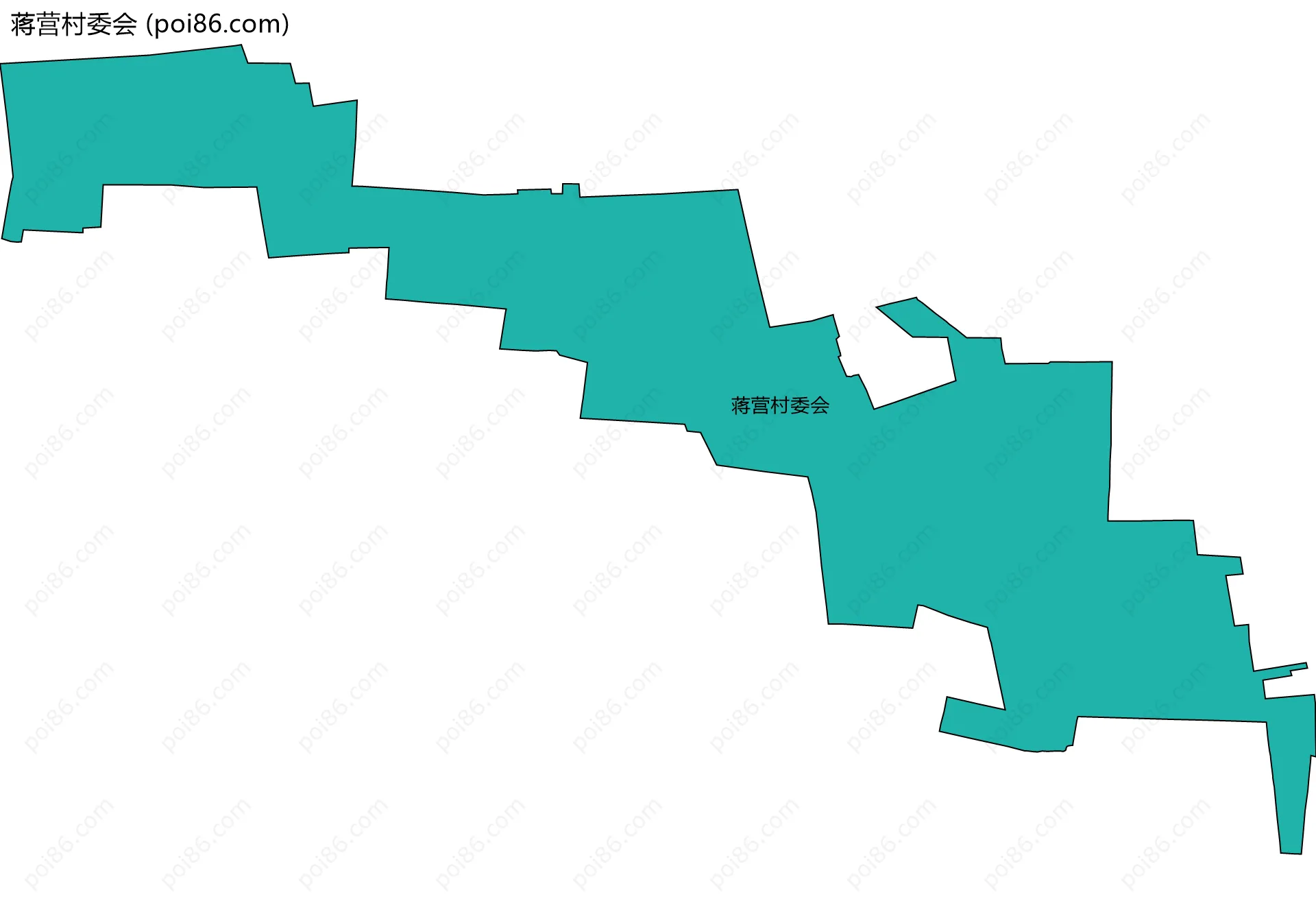 蒋营村委会边界地图