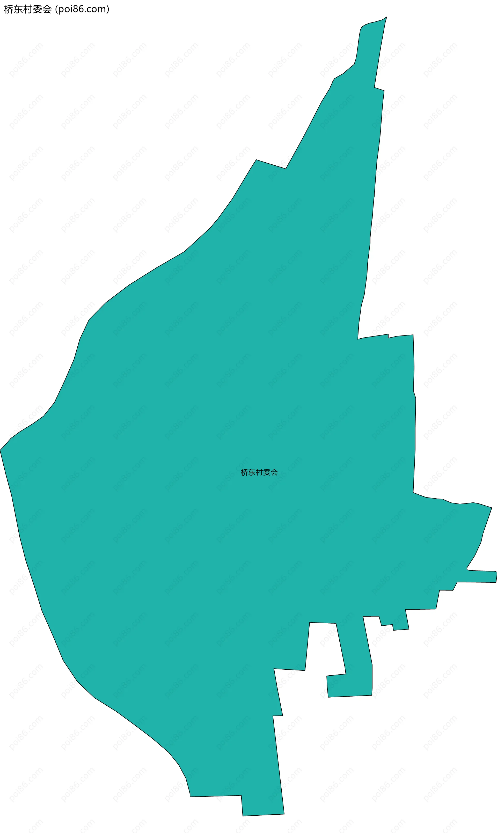 桥东村委会边界地图