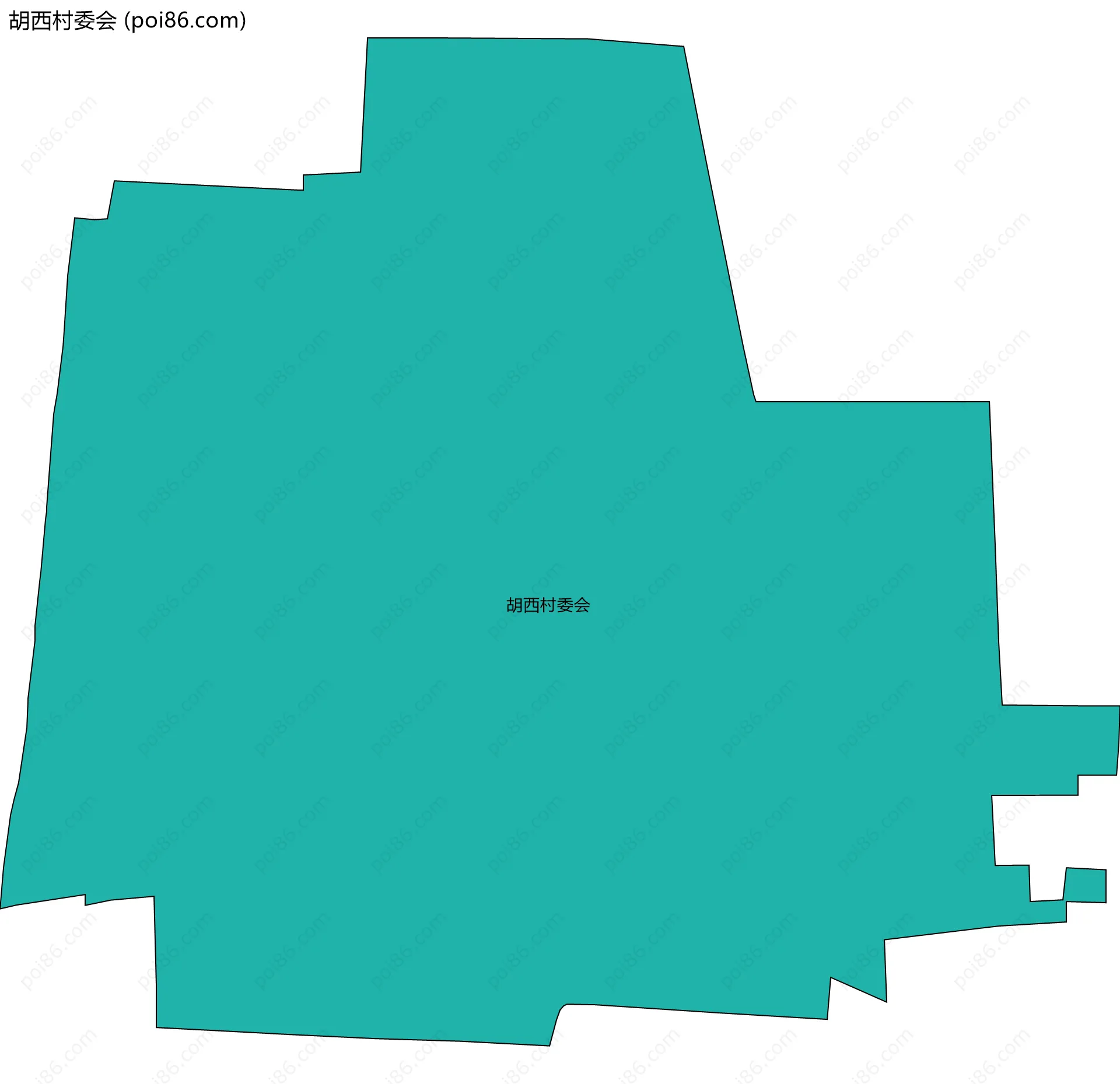胡西村委会边界地图