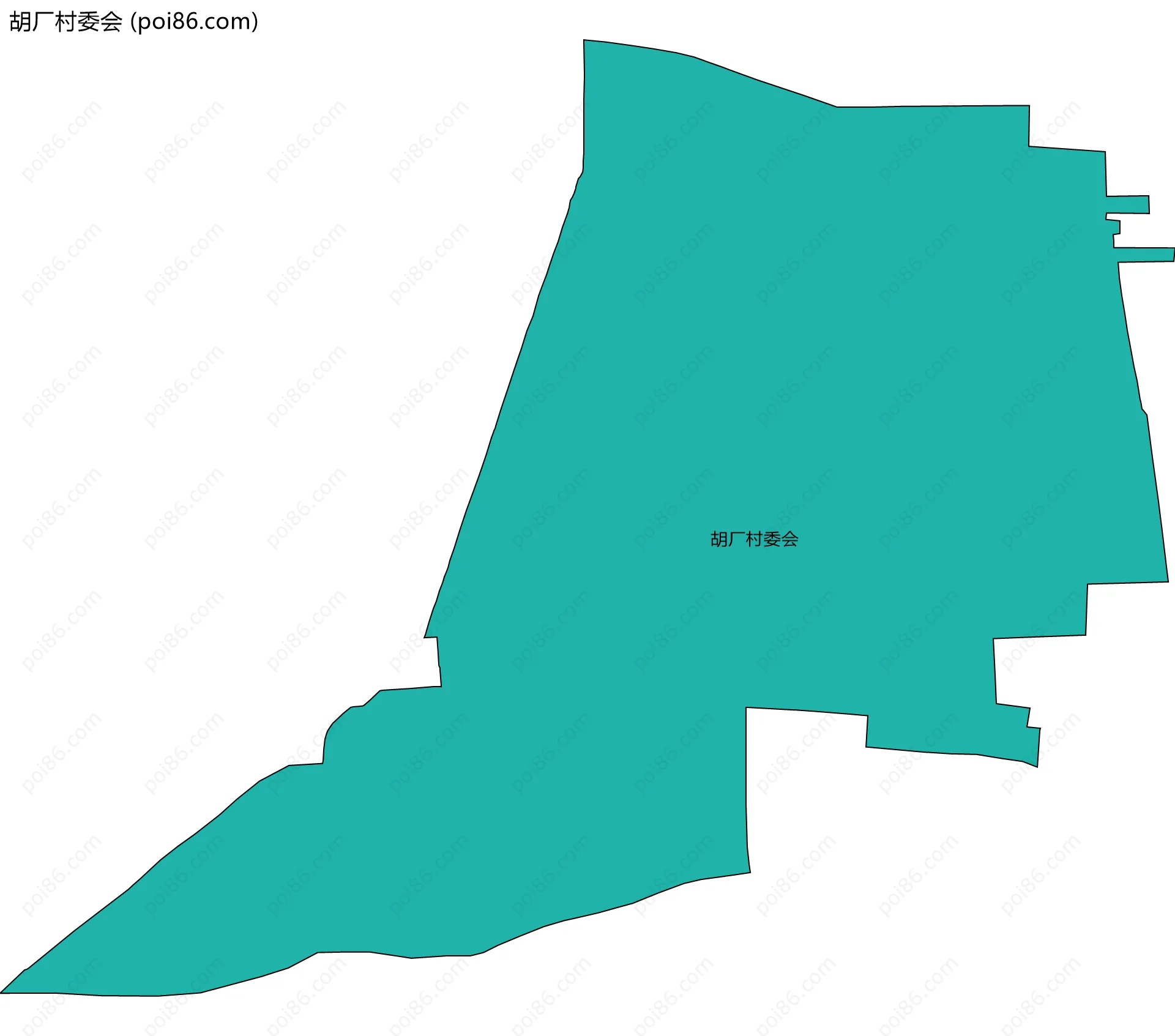 胡厂村委会边界地图