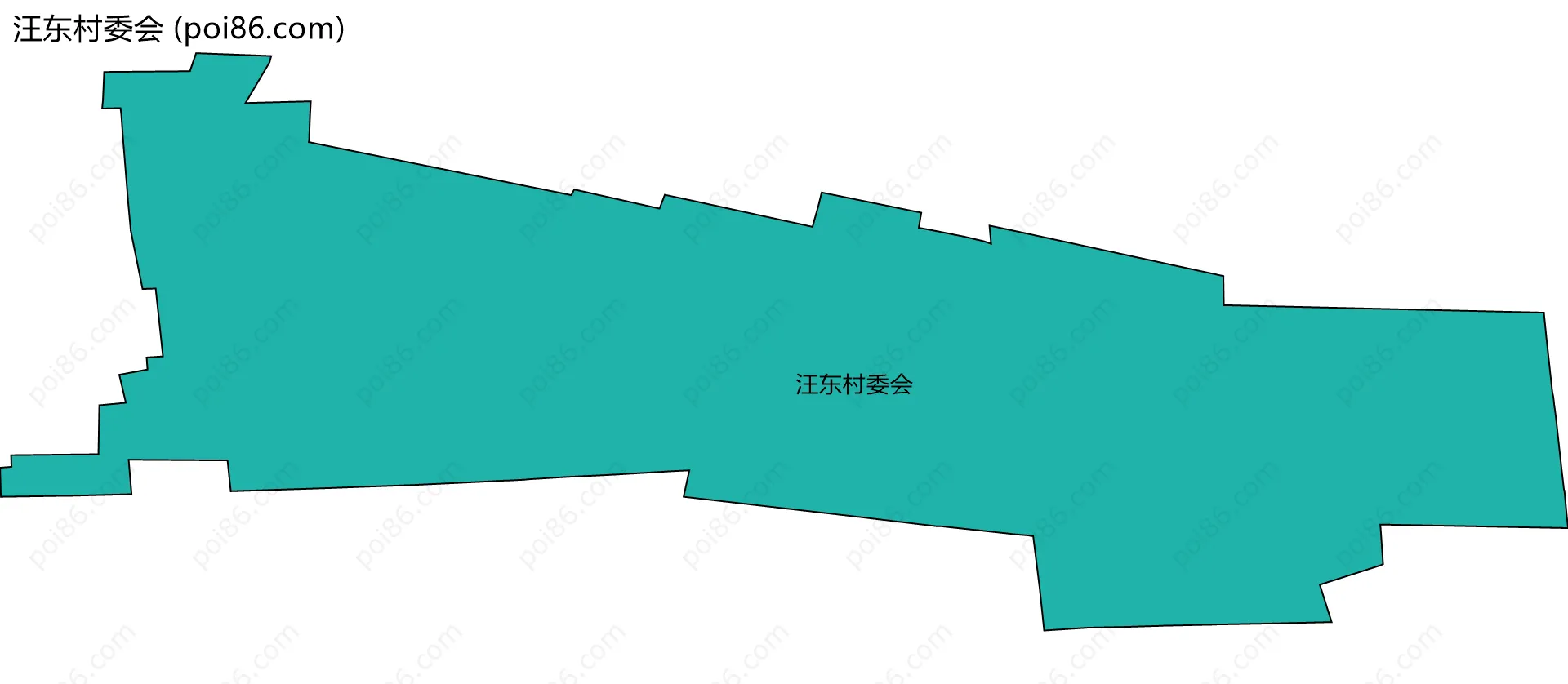 汪东村委会边界地图