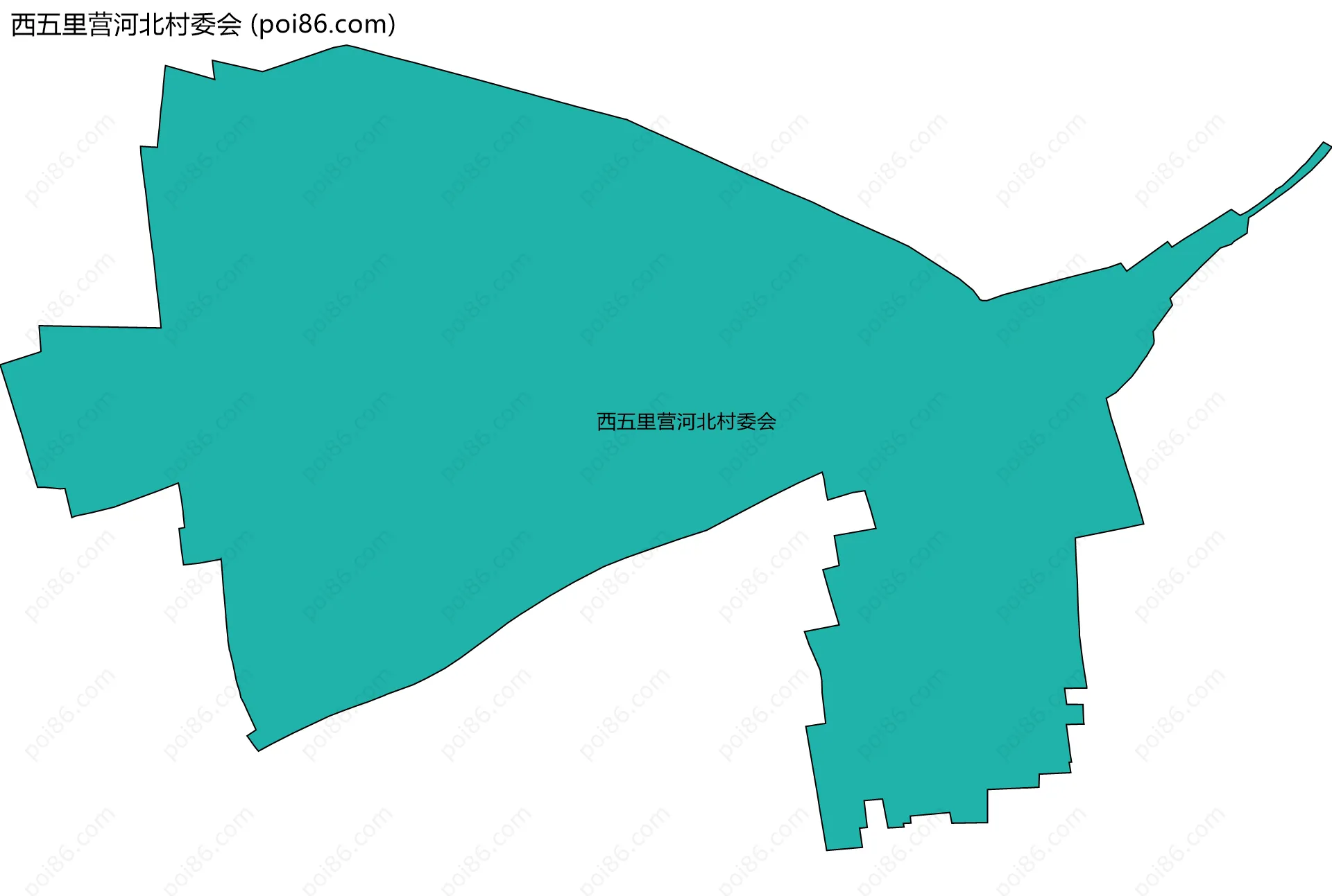 西五里营河北村委会边界地图
