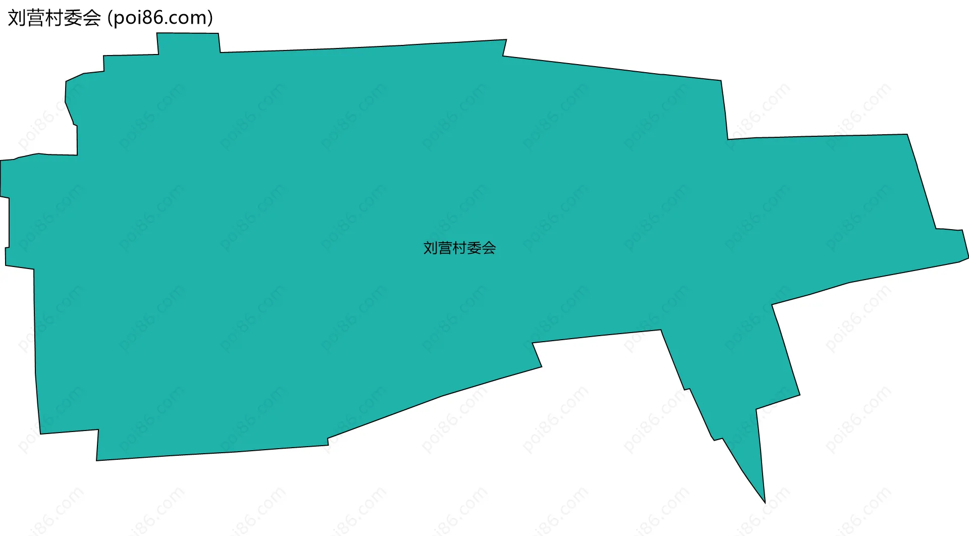 刘营村委会边界地图