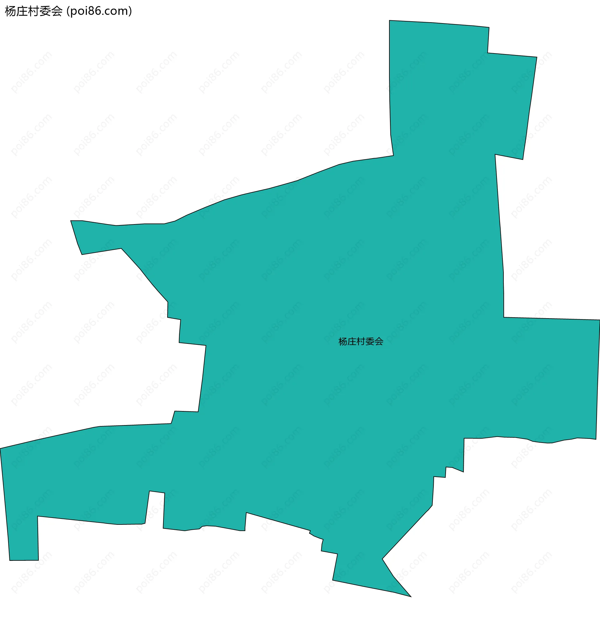 杨庄村委会边界地图