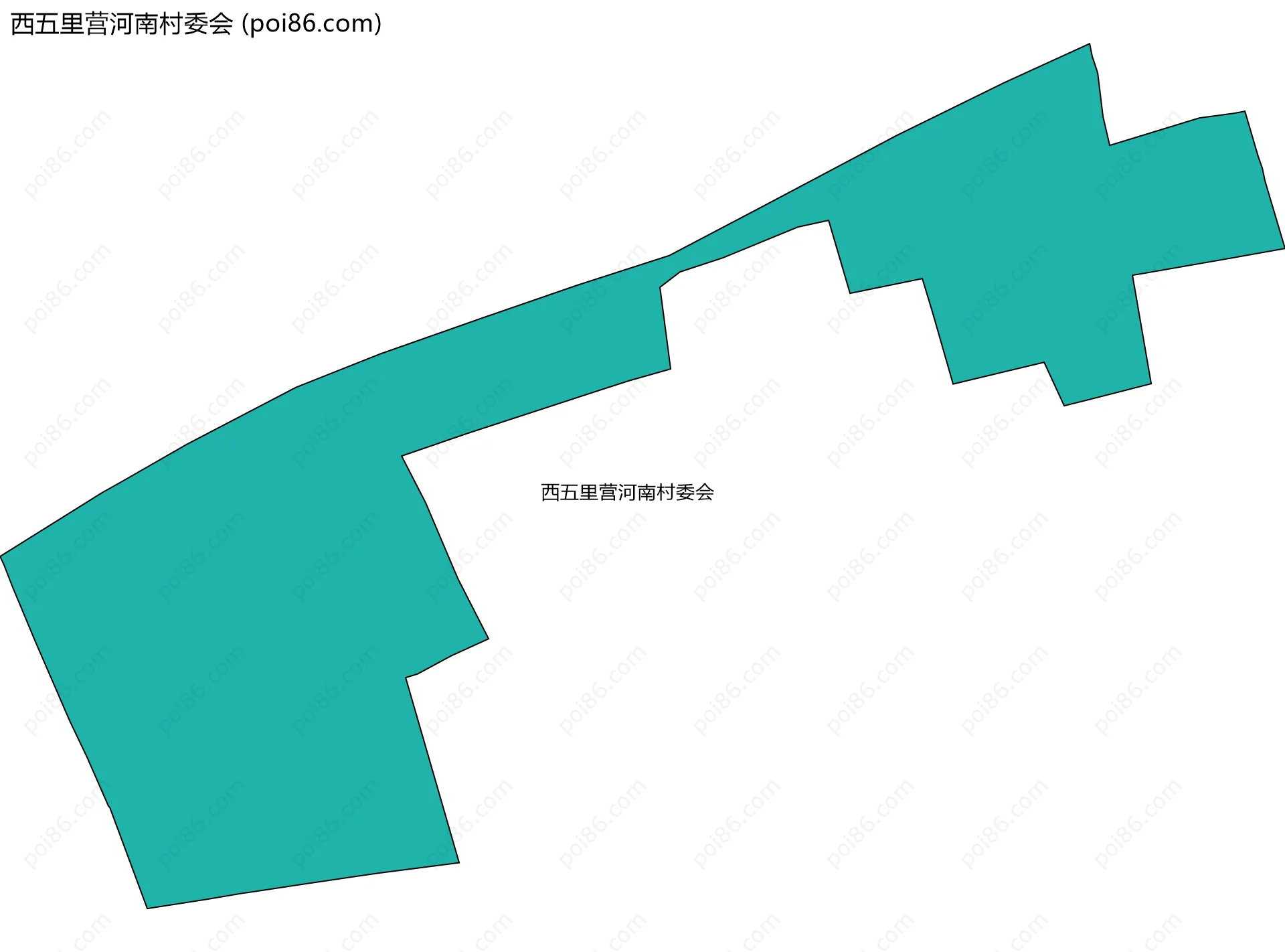 西五里营河南村委会边界地图