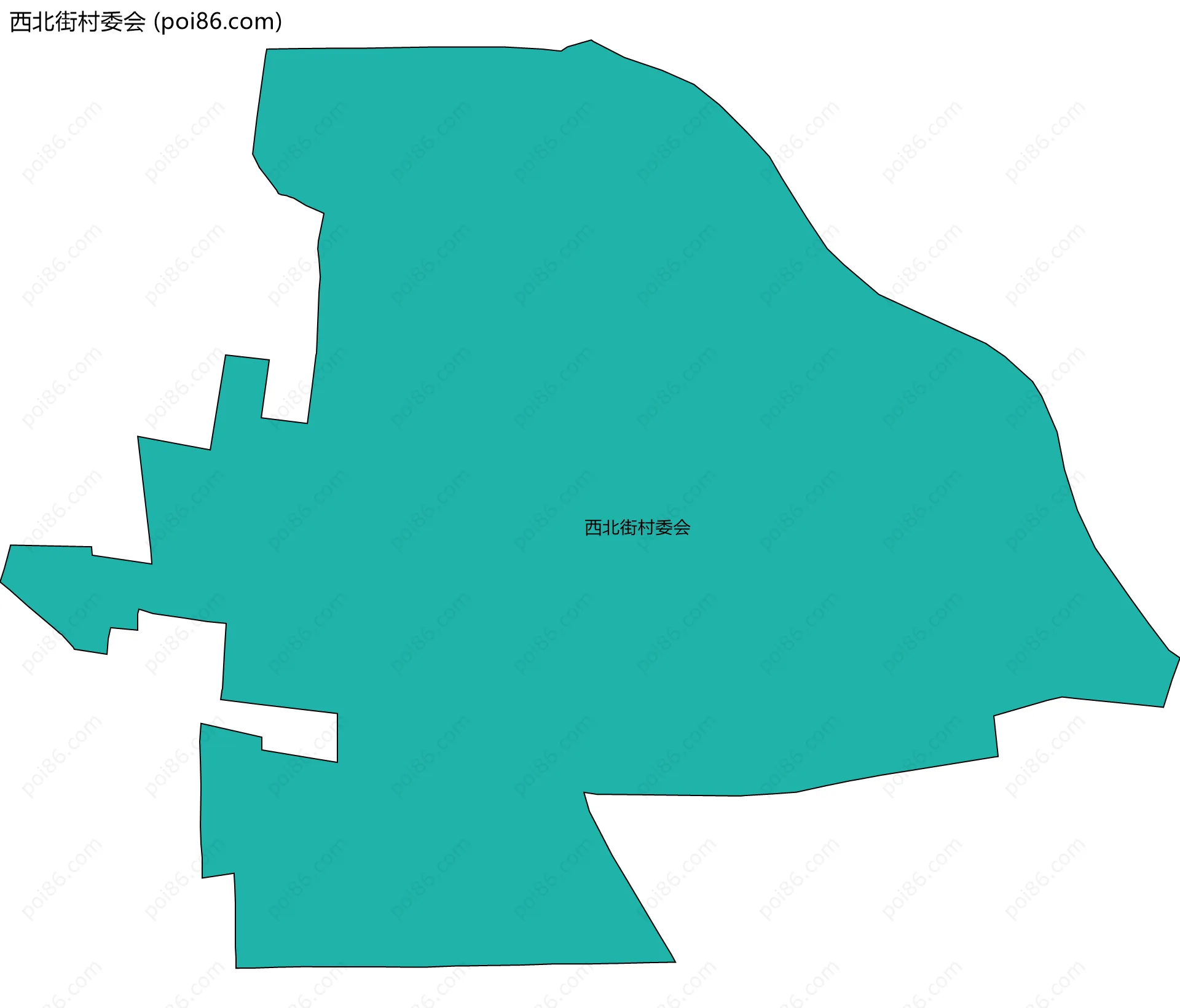 西北街村委会边界地图