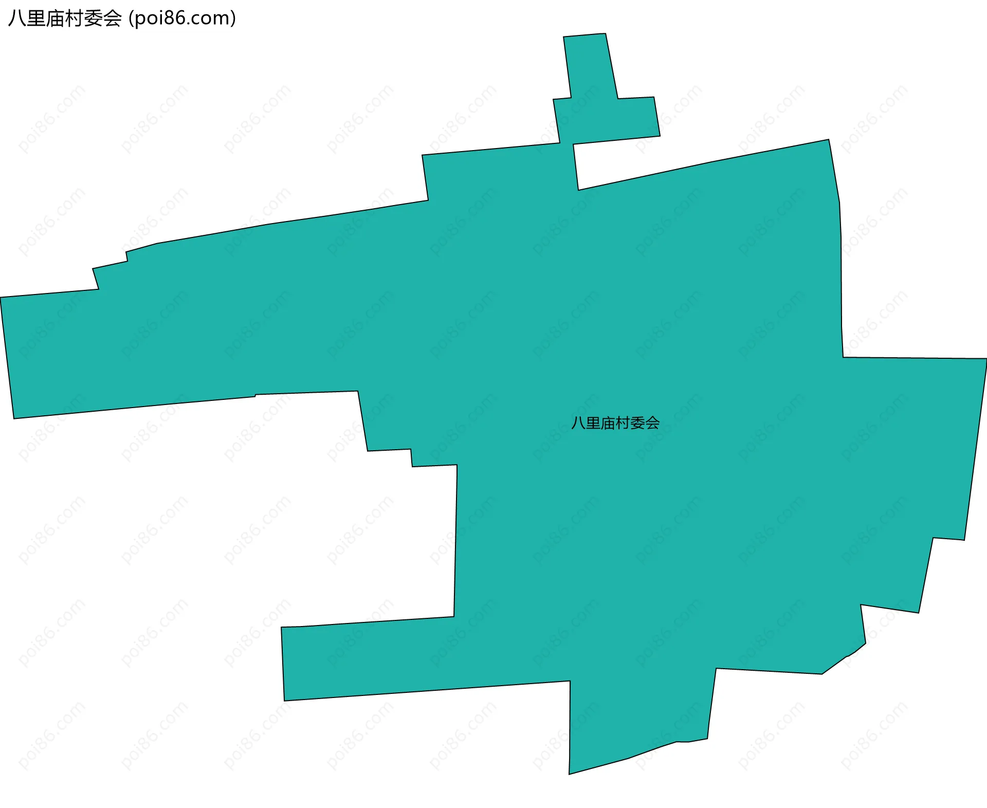 八里庙村委会边界地图