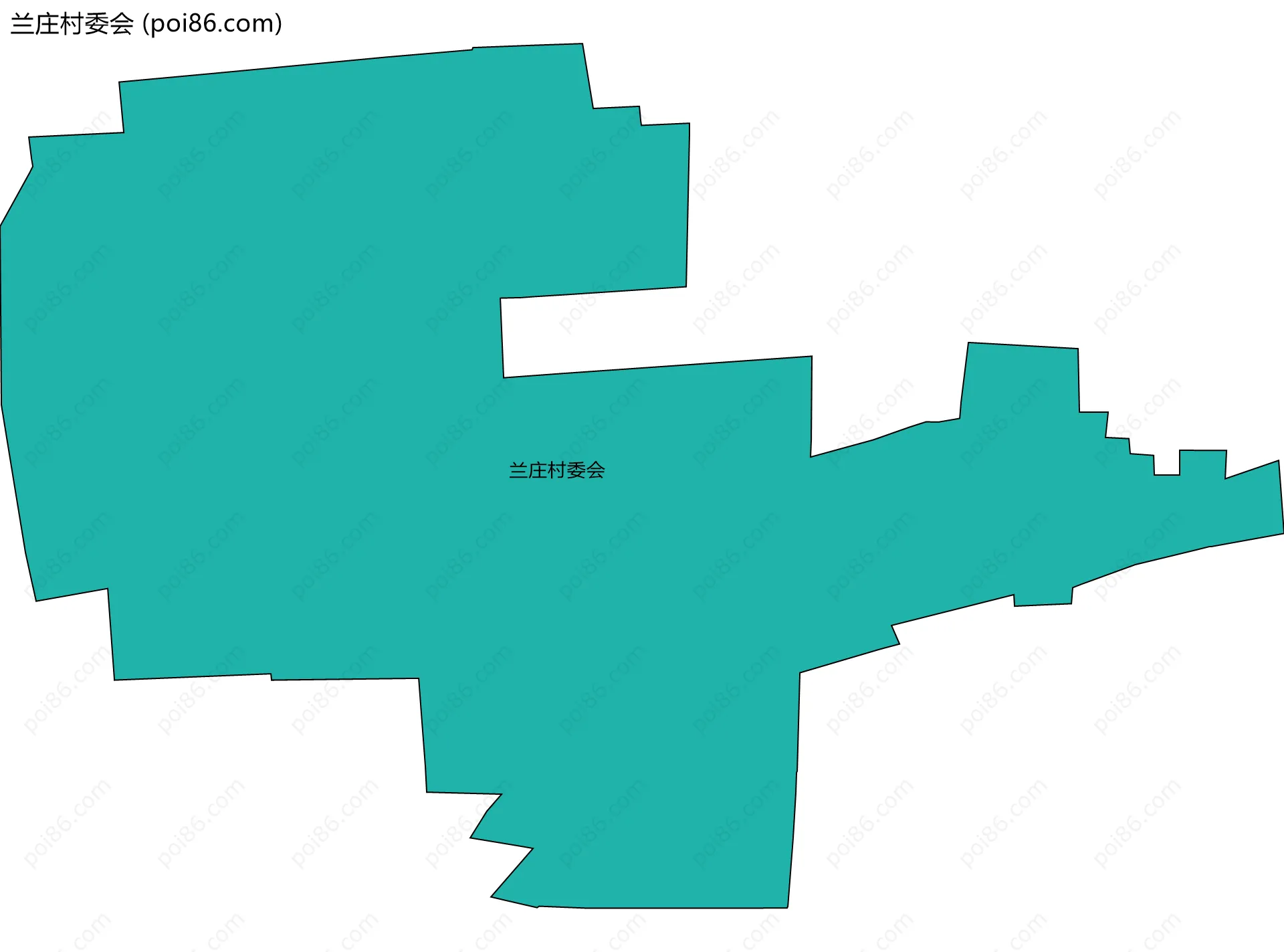 兰庄村委会边界地图