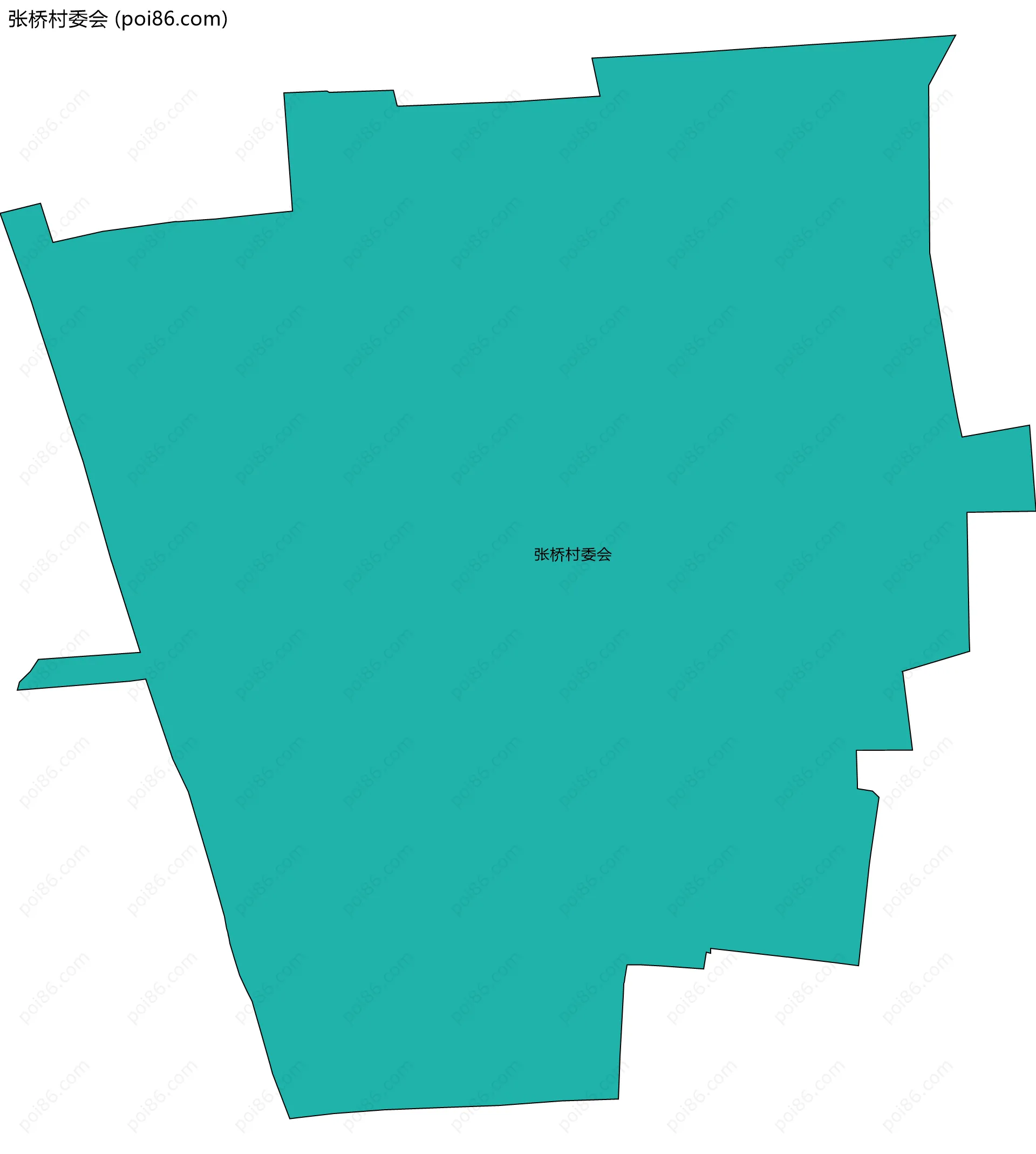 张桥村委会边界地图