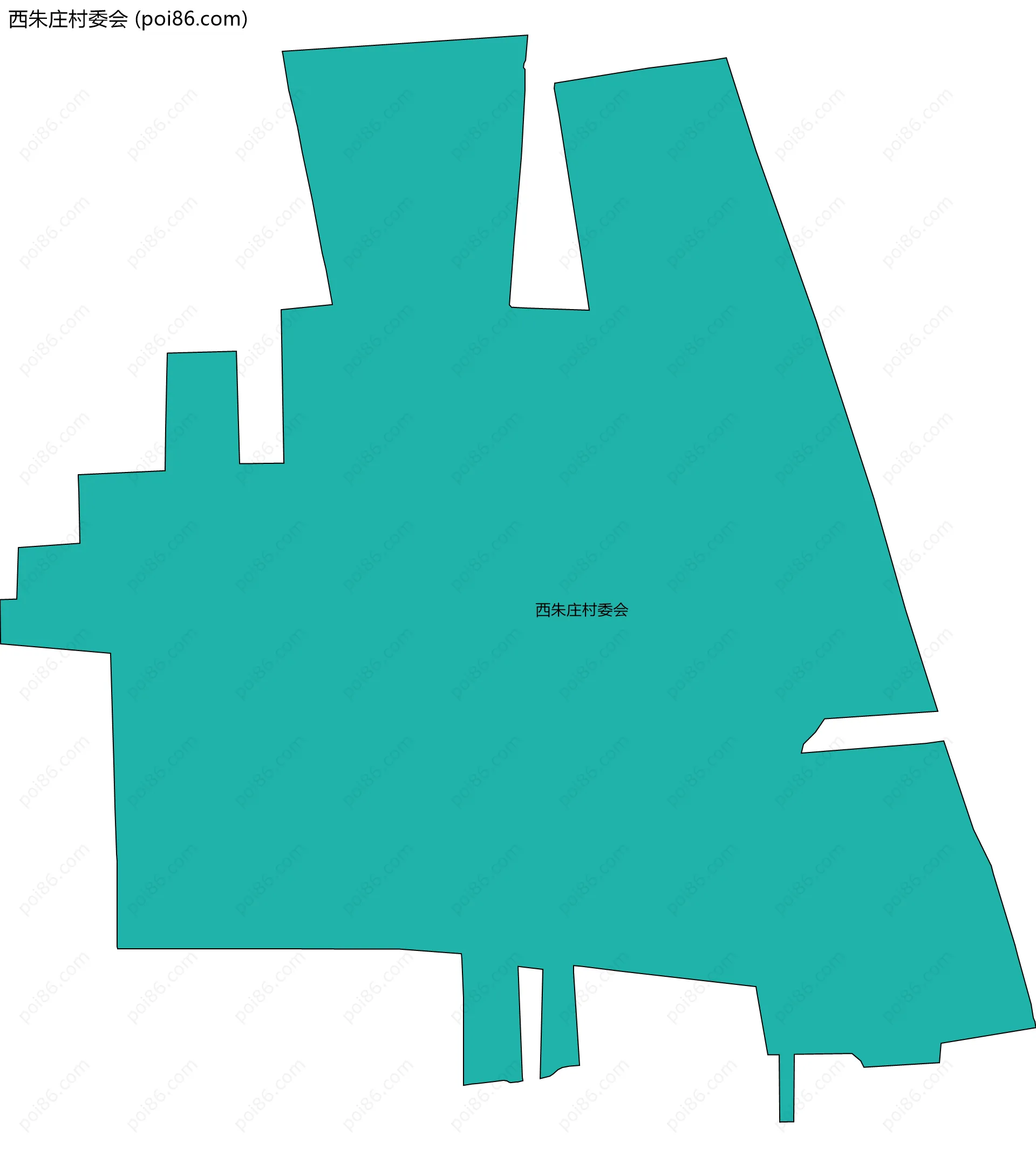 西朱庄村委会边界地图