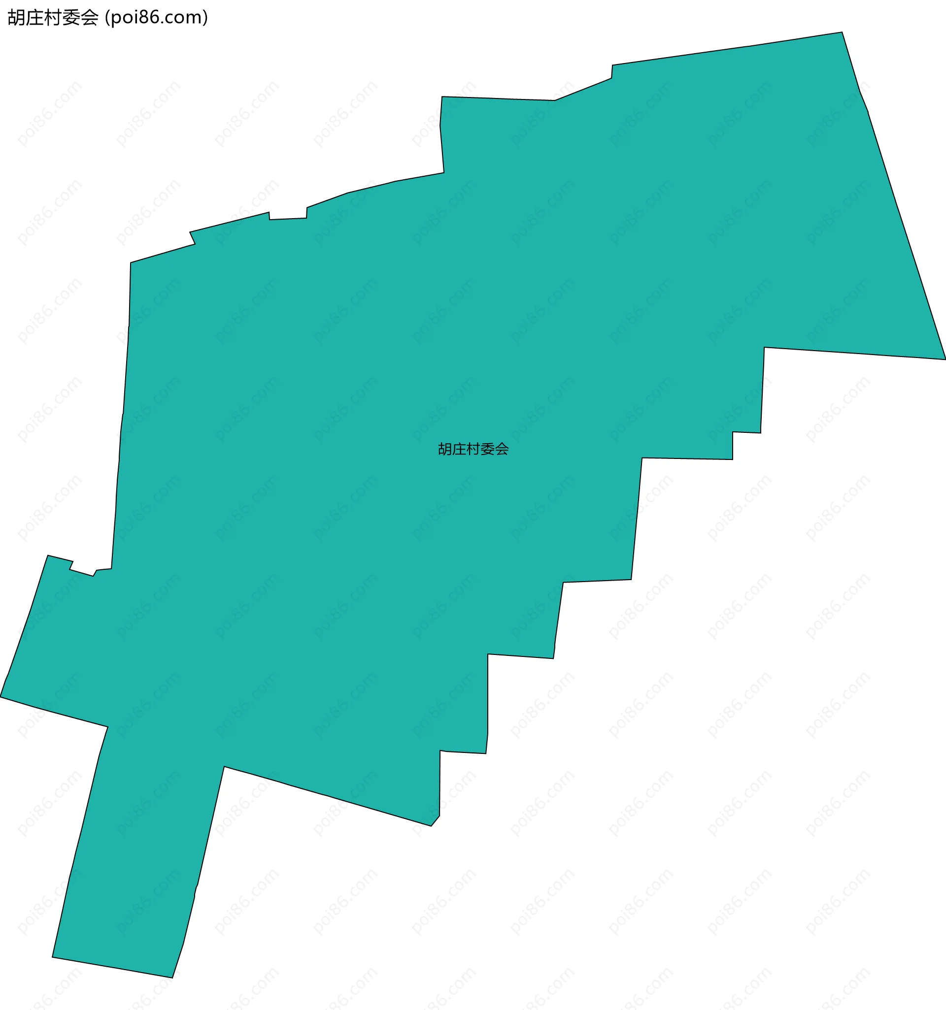 胡庄村委会边界地图