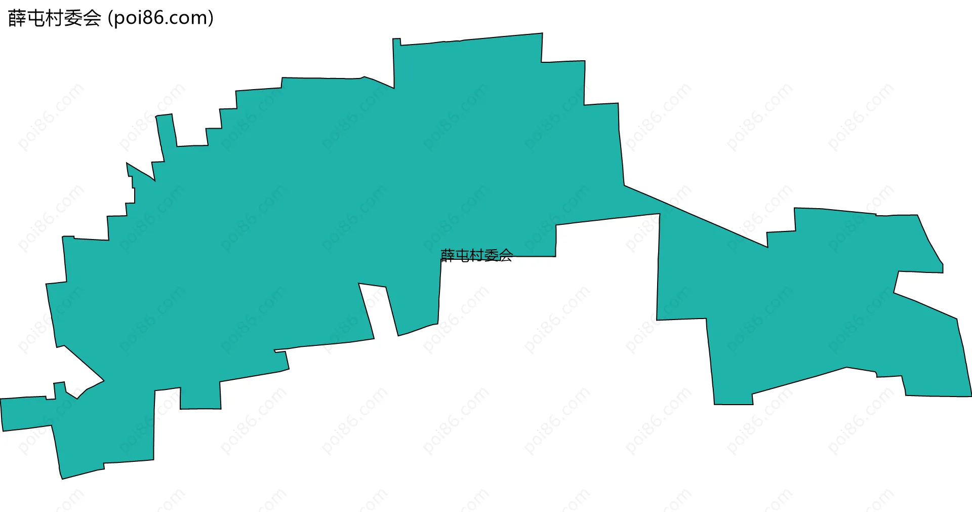 薛屯村委会边界地图