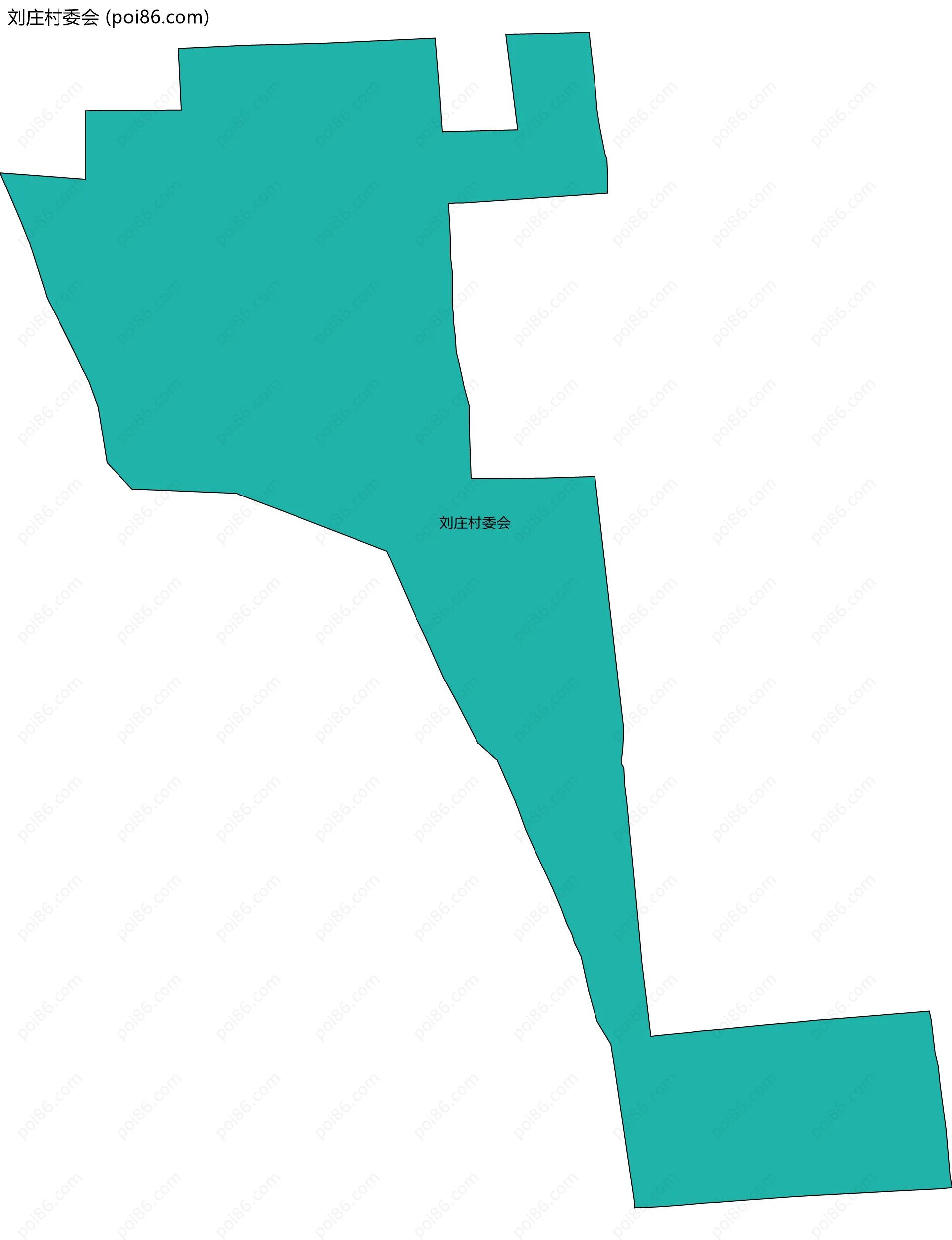 刘庄村委会边界地图