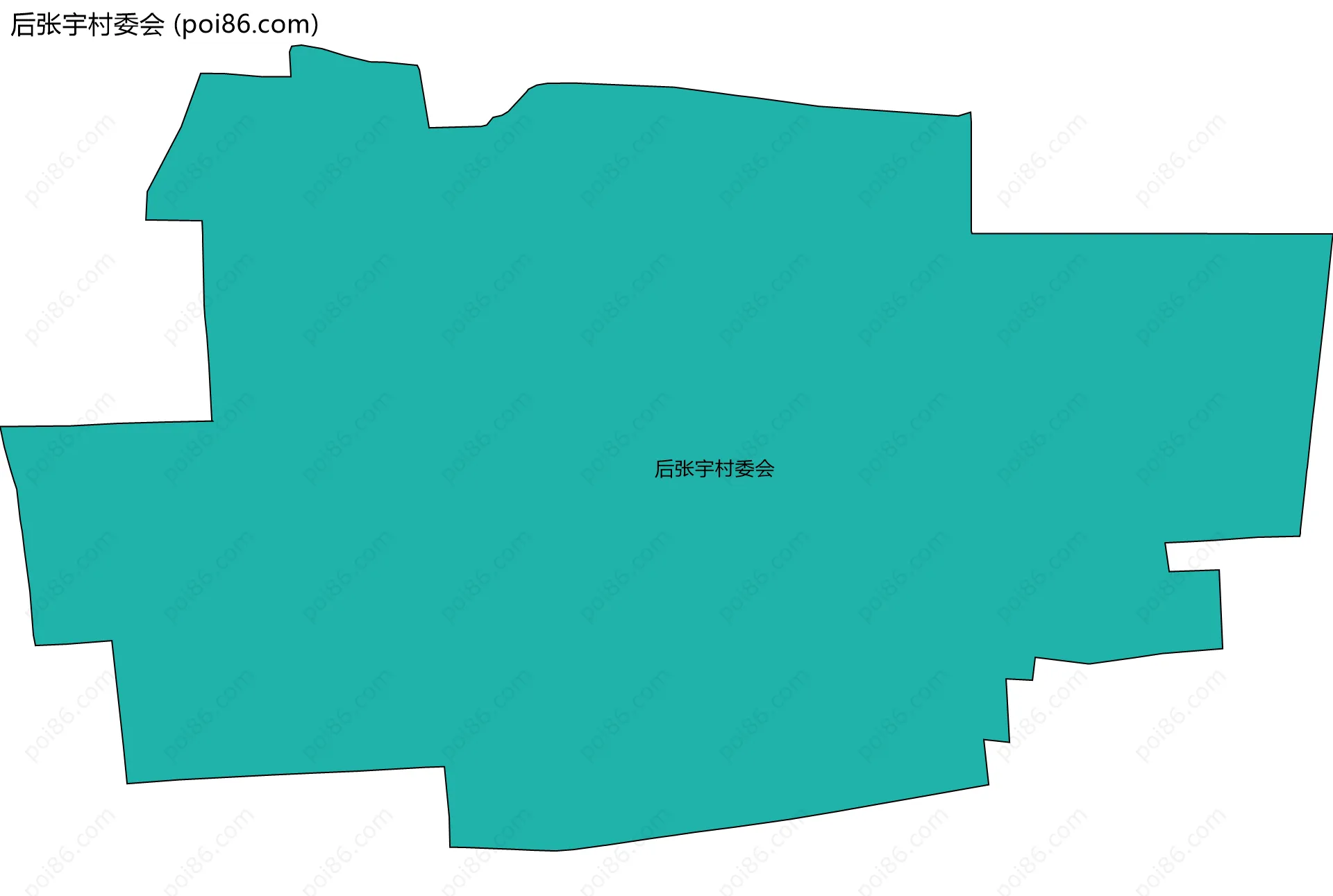 后张宇村委会边界地图
