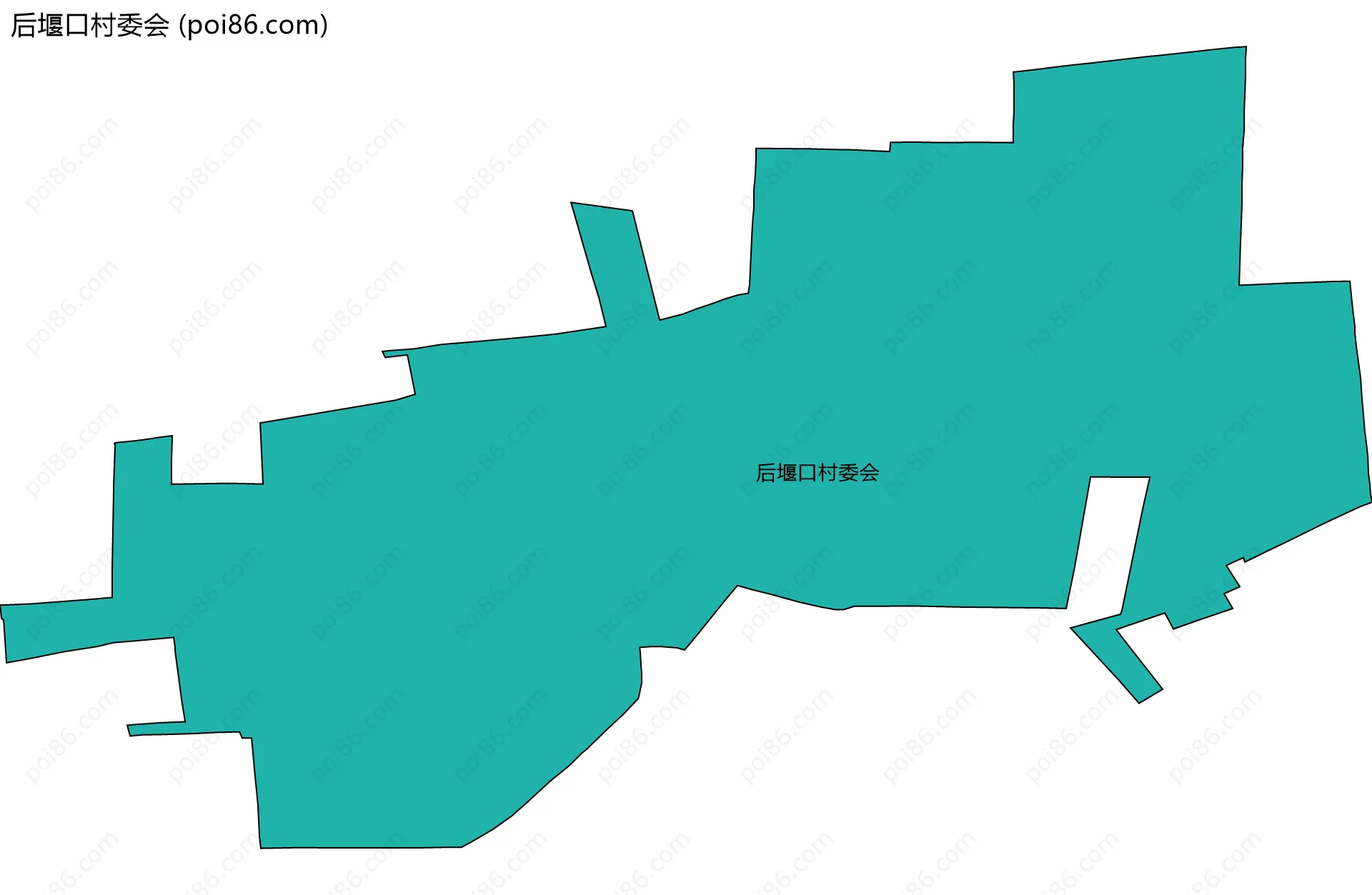后堰口村委会边界地图