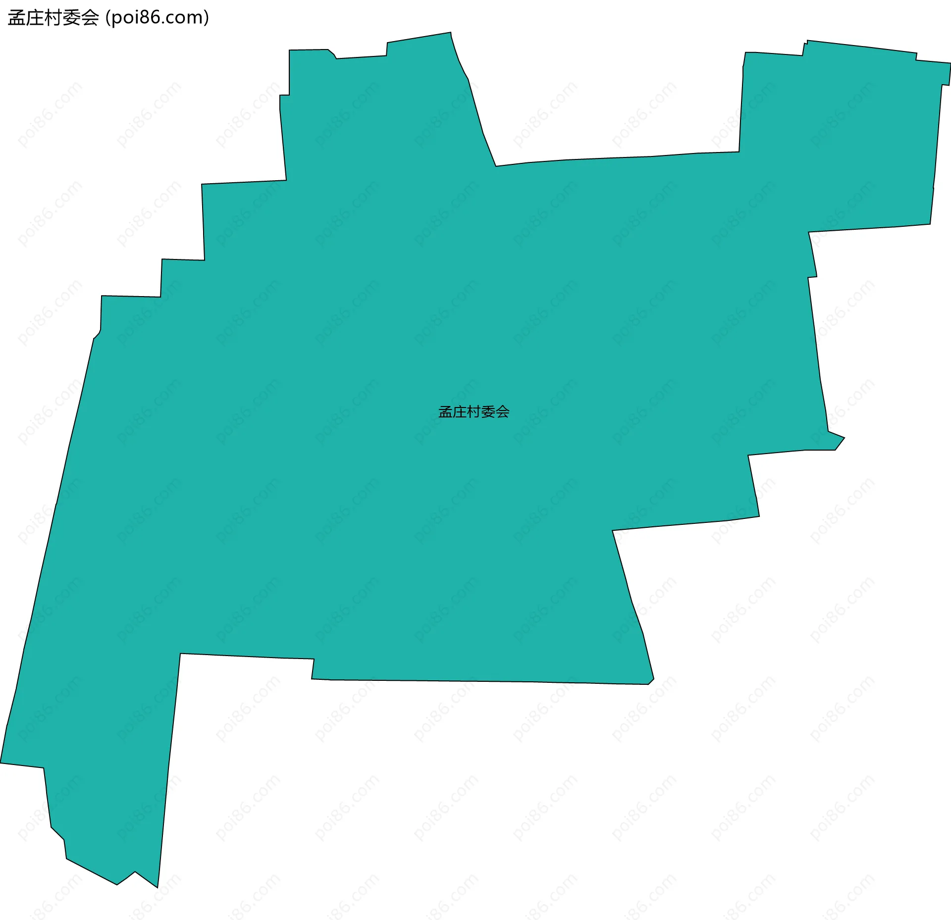 孟庄村委会边界地图