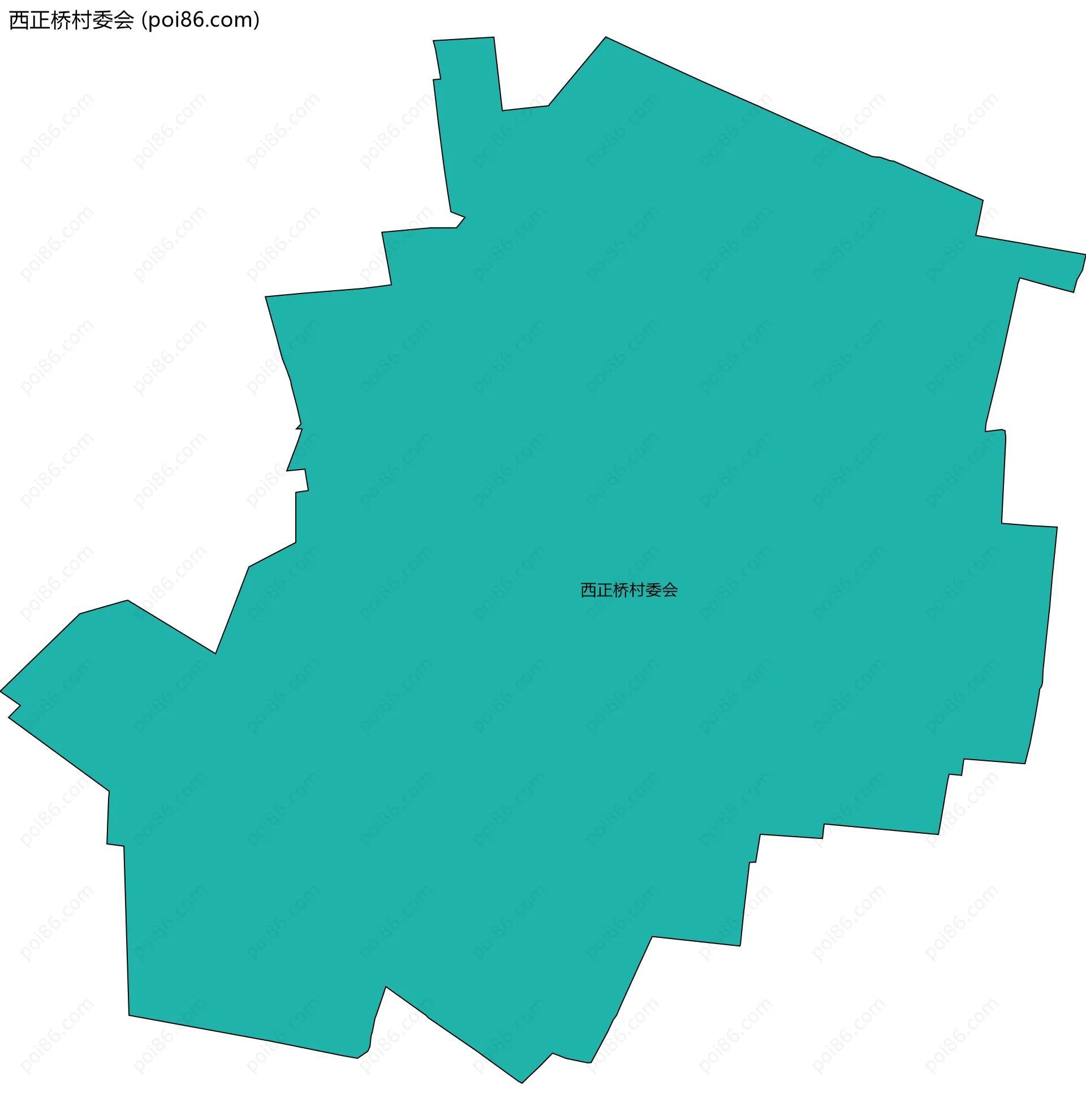 西正桥村委会边界地图