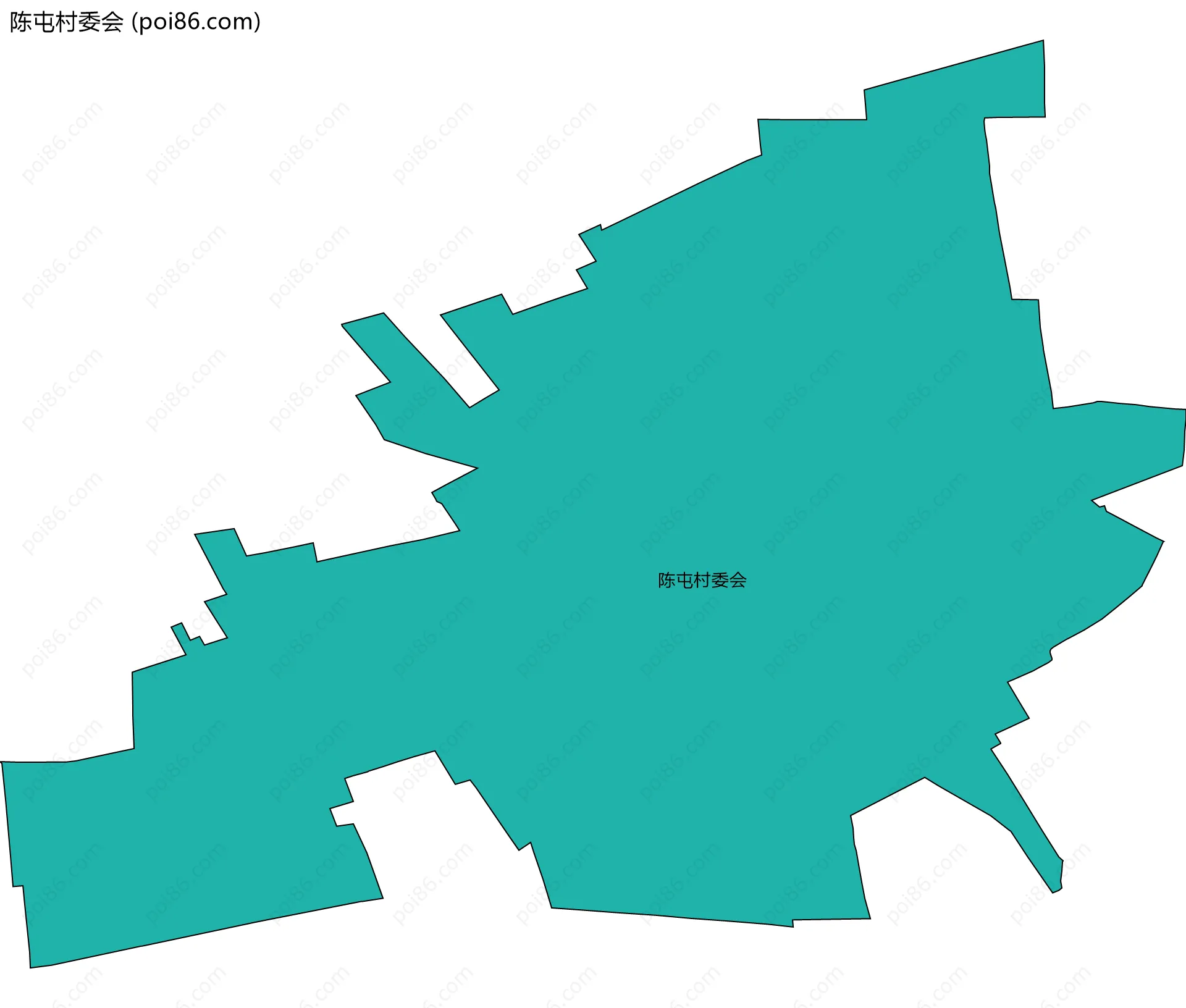 陈屯村委会边界地图